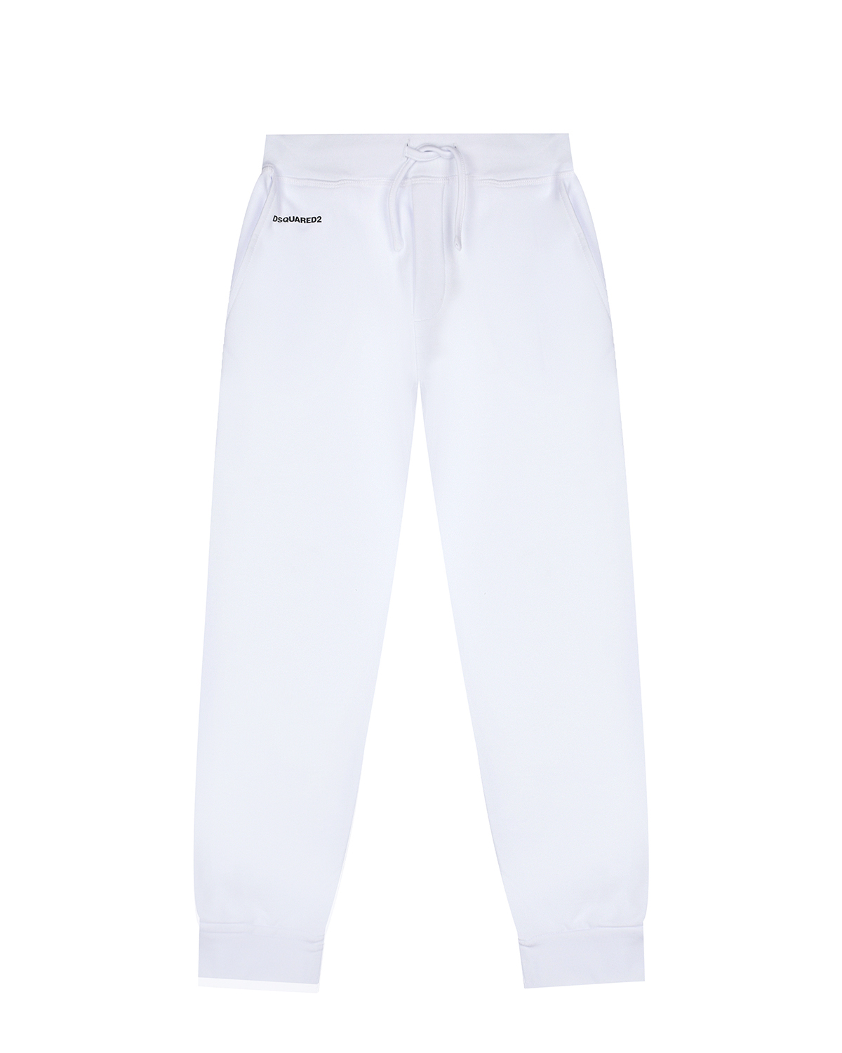 Белые спортивные брюки с принтом 