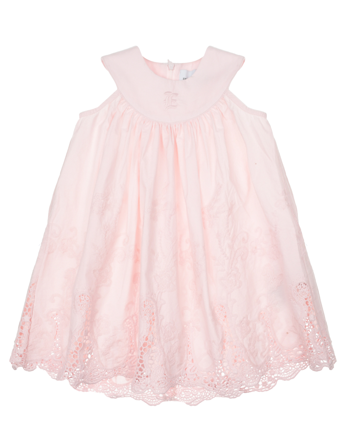 Розовое платье с ажурной вышивкой Ermanno Scervino платье для собак кулирка xs дс 24 ош 32 36 ог 34 38 розовое с серыми полосками
