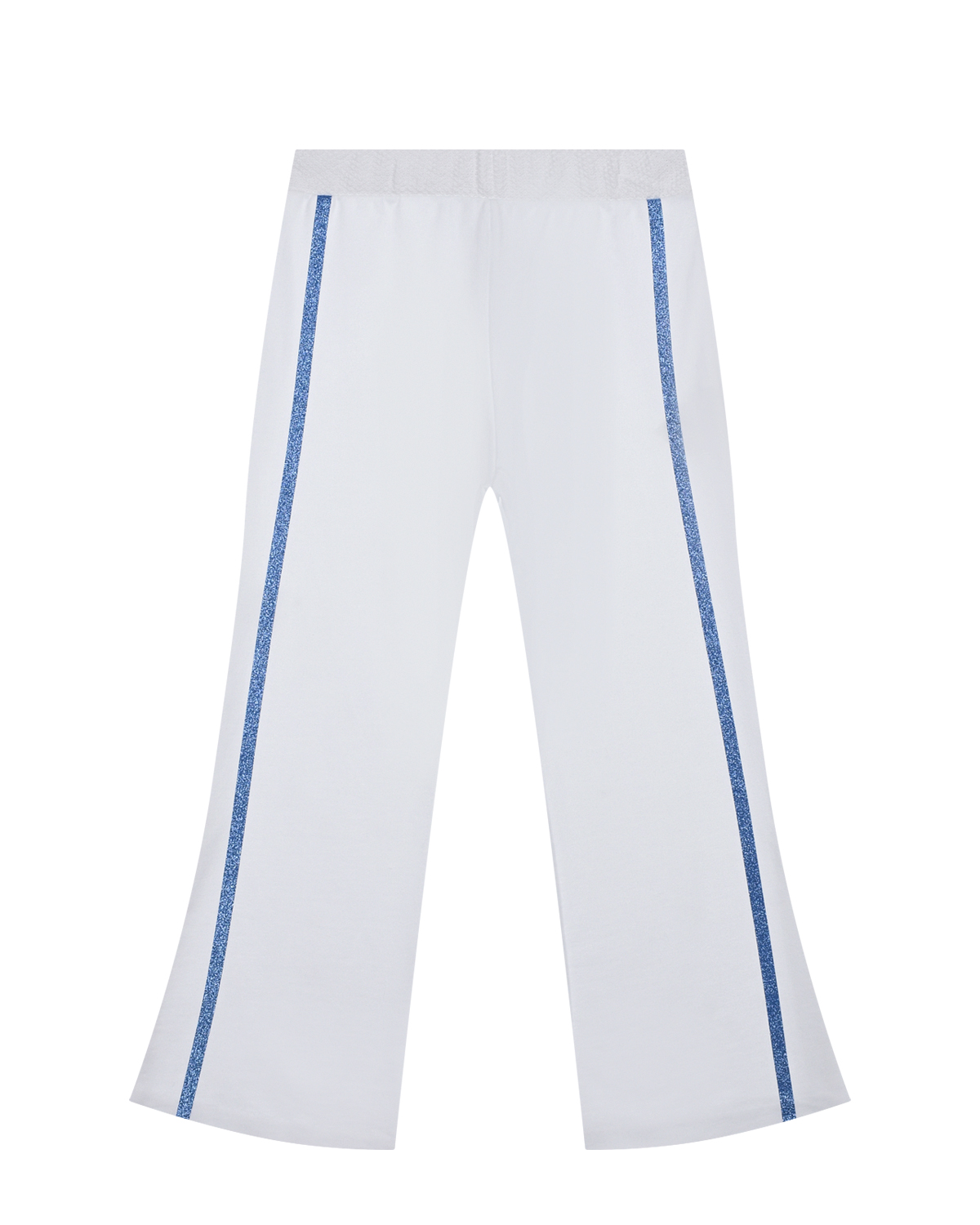 Белые спортивные брюки с синими лампасами Genny, размер 116, цвет белый - фото 1