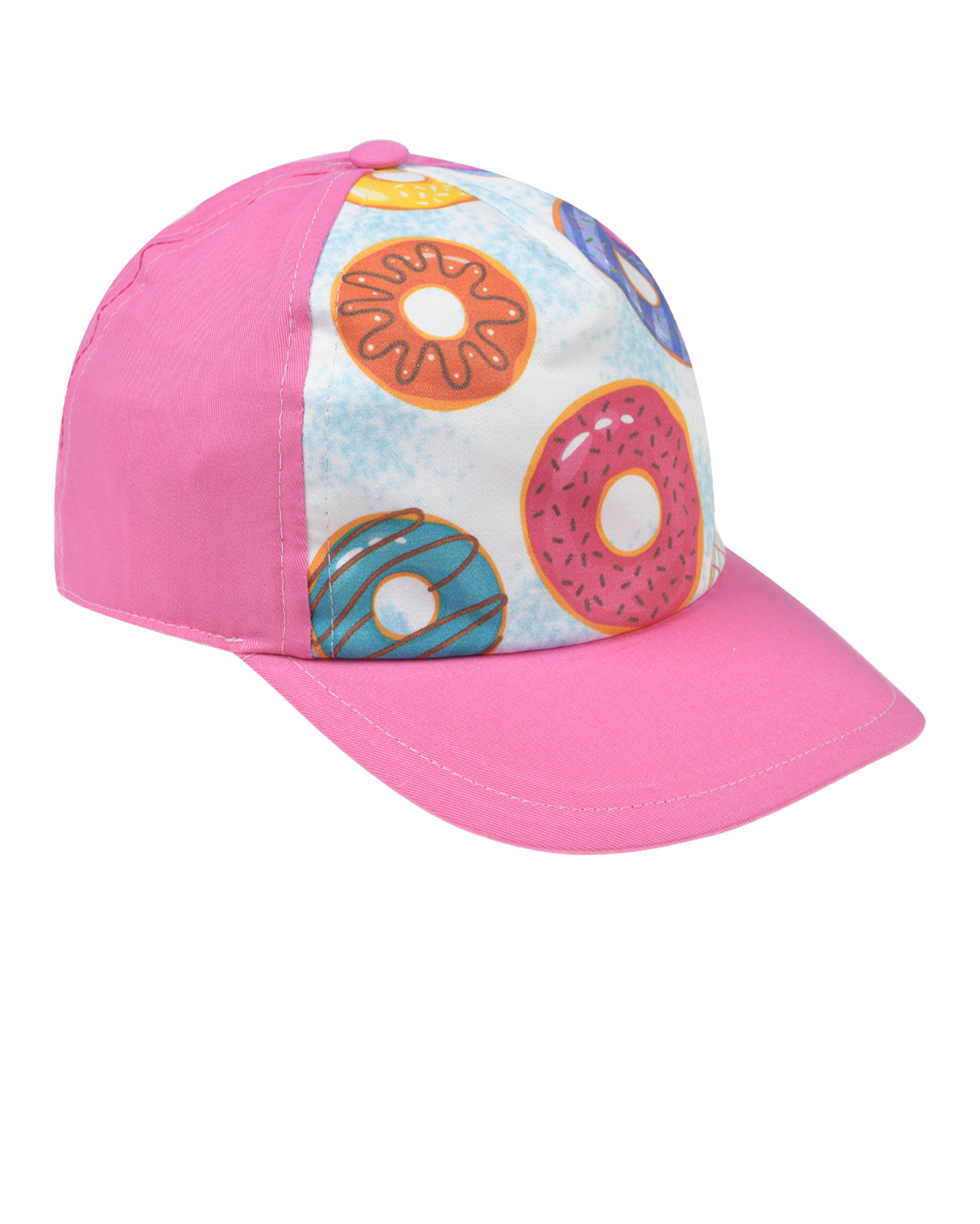 Розовая кепка с принтом "пончики" Il Trenino, размер 52, цвет розовый