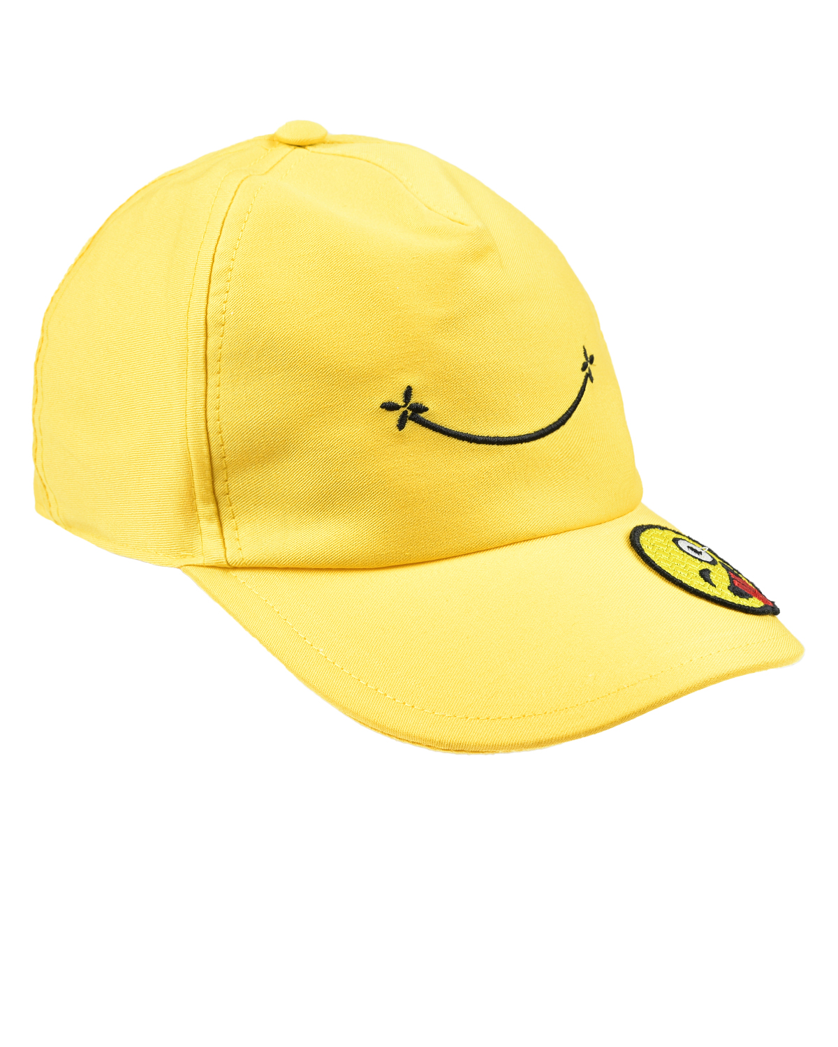 Желтая кепка с патчем "смайл" Il Trenino, размер 54, цвет желтый