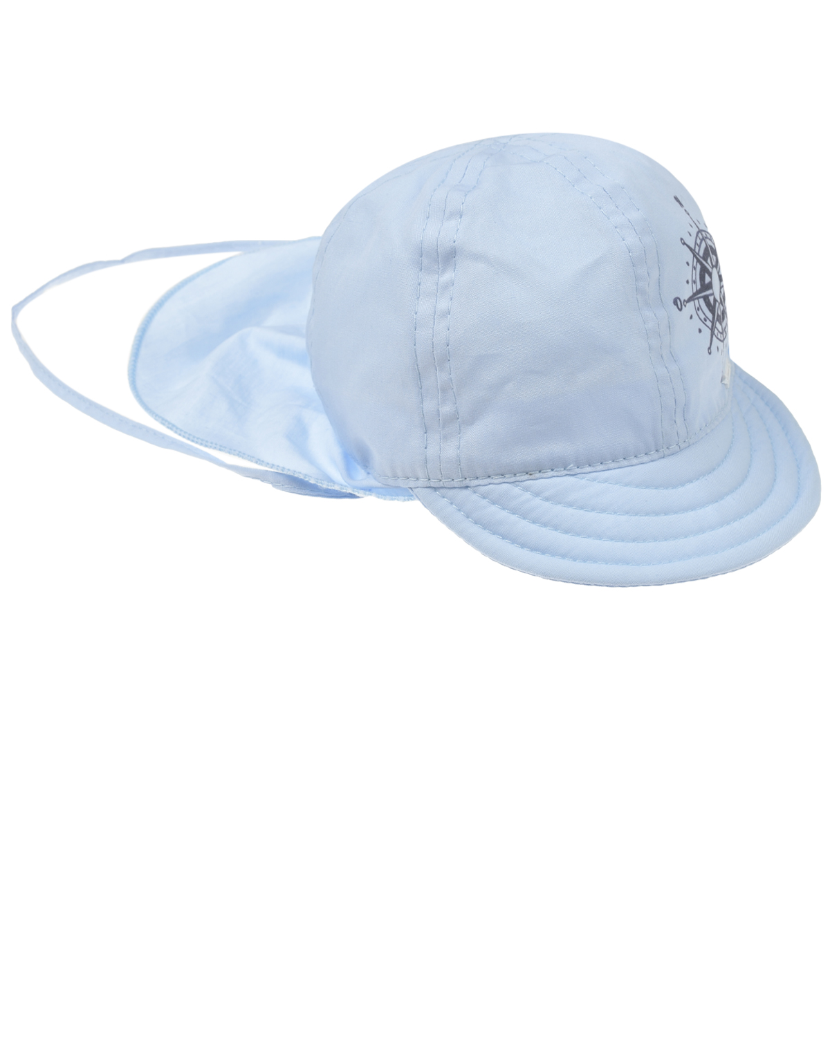 Голубая кепка с принтом "штурвал" Il Trenino, размер 44, цвет голубой