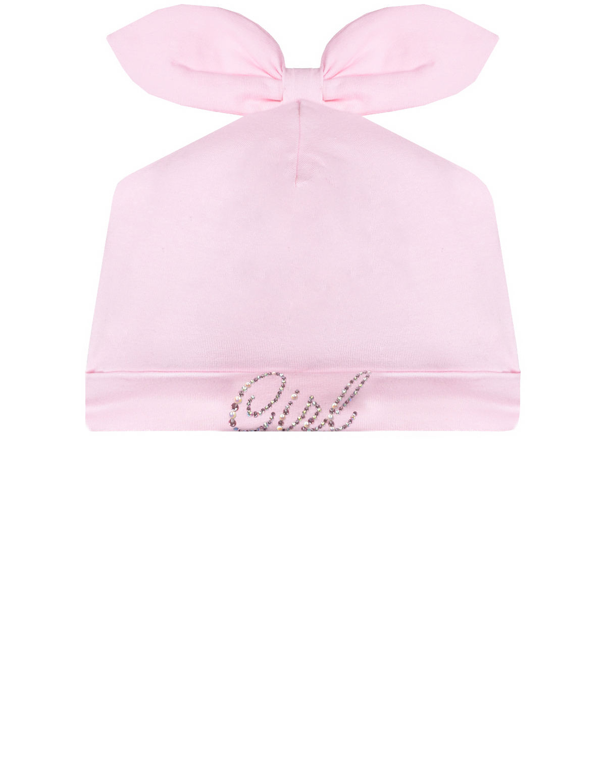 Розовая шапка с бантом Jan&Sofie хлопушка пневматическая boy or girl 30 см розовая ной дым