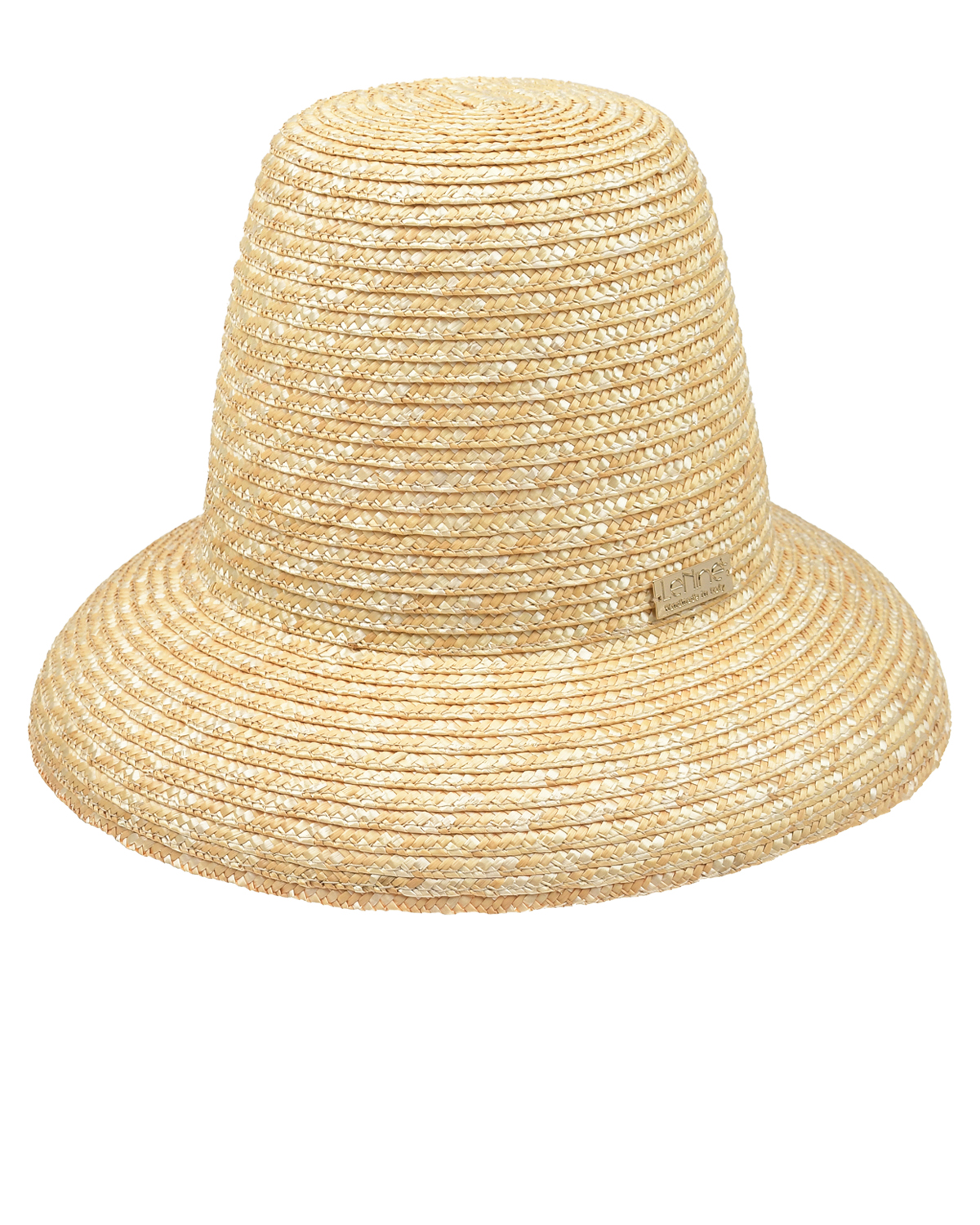 Плетеная шляпа с закругленными полями Le Nine, размер unica, цвет бежевый