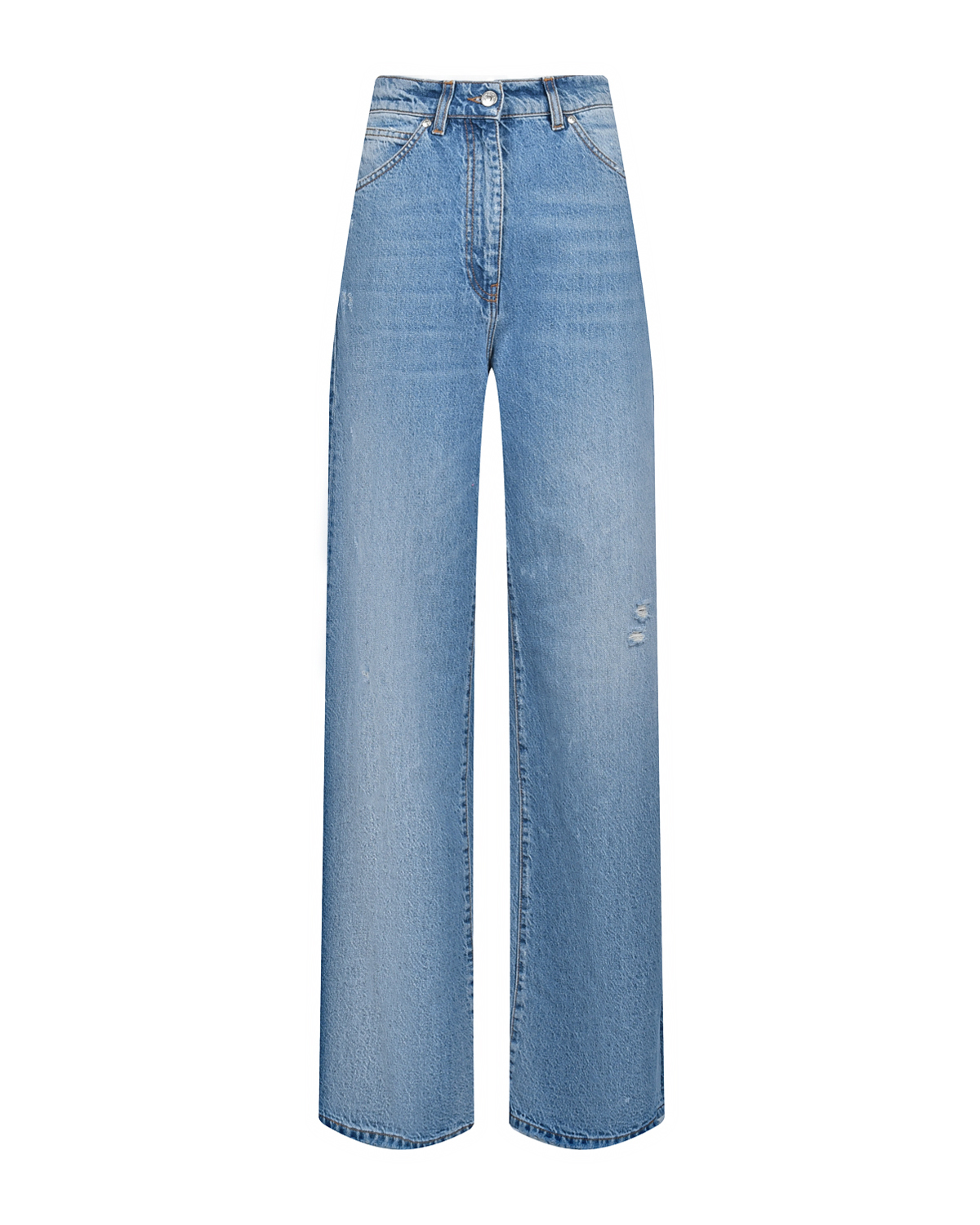 Синие джинсы прямого кроя MSGM джинсы msgm