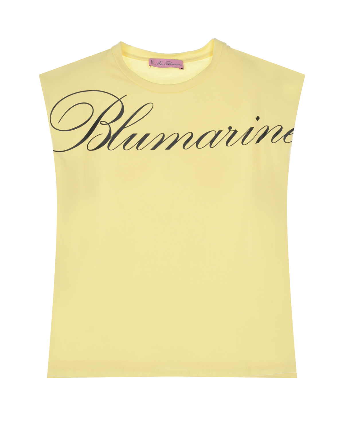 Желтая футболка без рукавов Miss Blumarine, размер 152, цвет желтый - фото 1