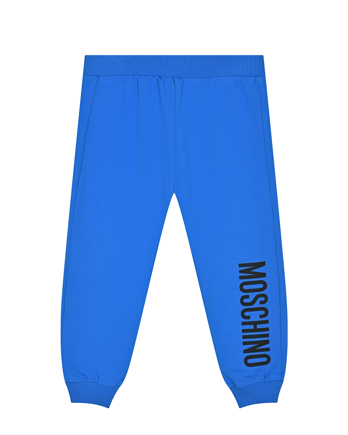 Синие спортивные брюки с черным лого Moschino синие спротивные брюки с белым лого dsquared2