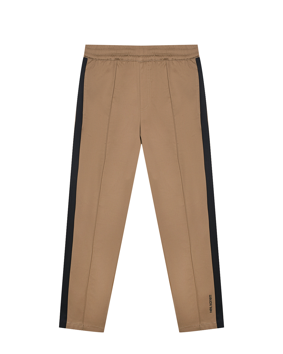 Коричневые брюки с черными лампасами Neil Barrett, размер 140, цвет коричневый