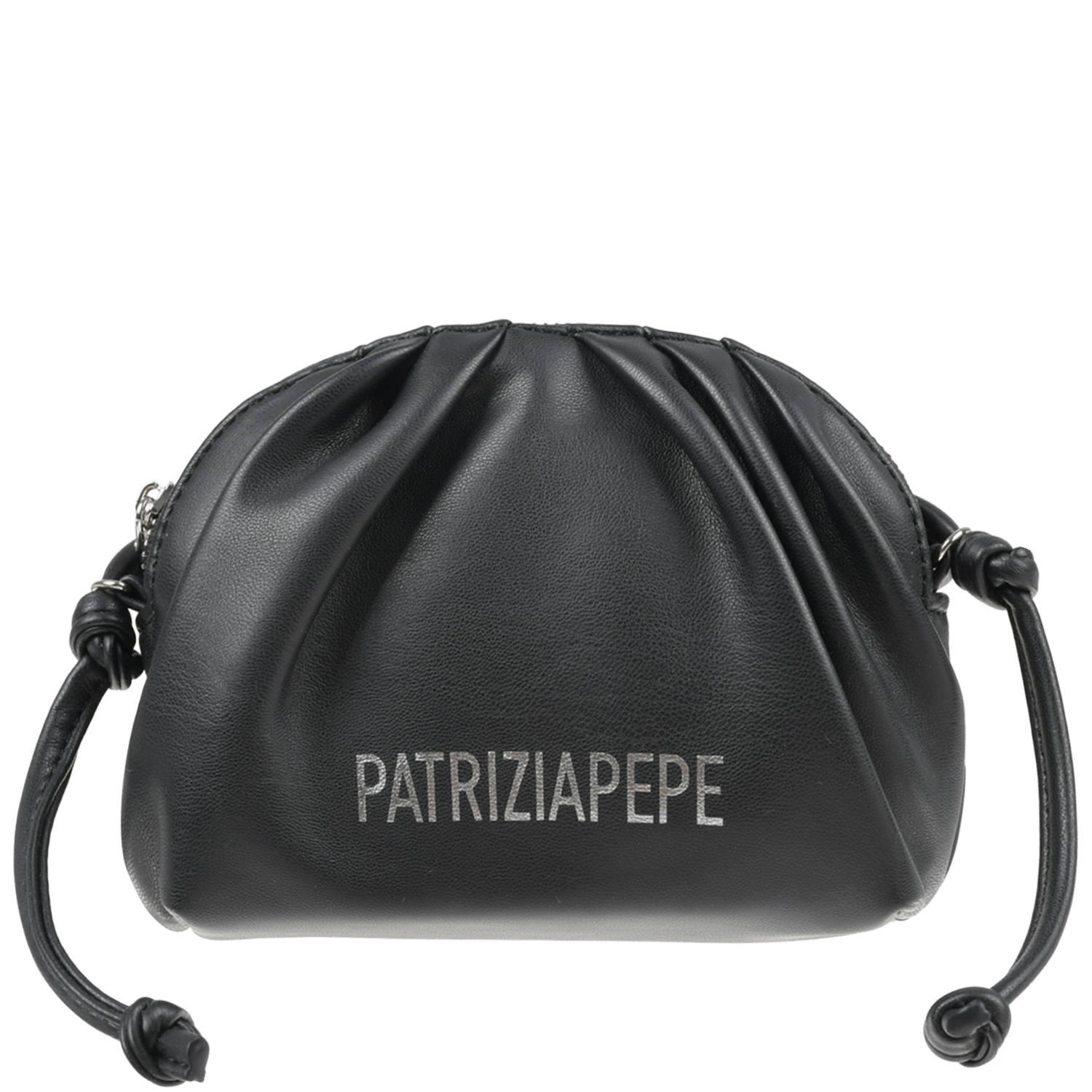 Черная сумка с лого, 20x12x6 см Patrizia Pepe cумка а фуксии с лого 20x12x6 см patrizia pepe