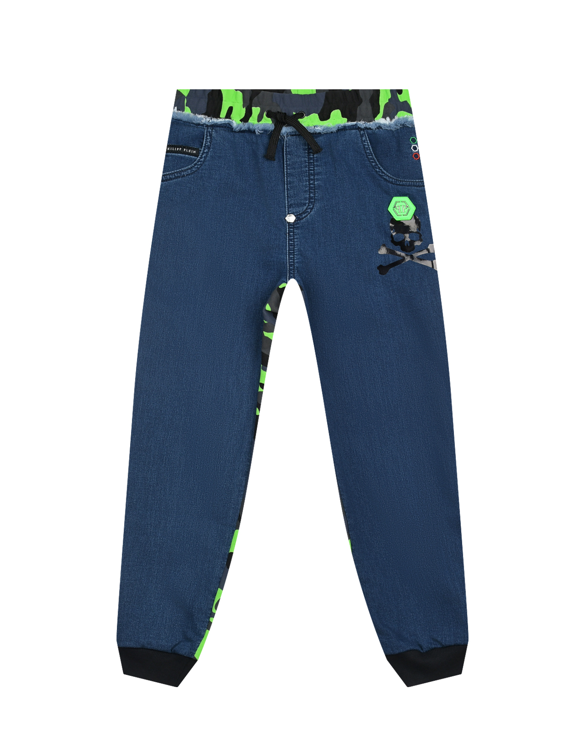 Комбинированные спортивные брюки Philipp Plein, размер 164, цвет мультиколор - фото 1