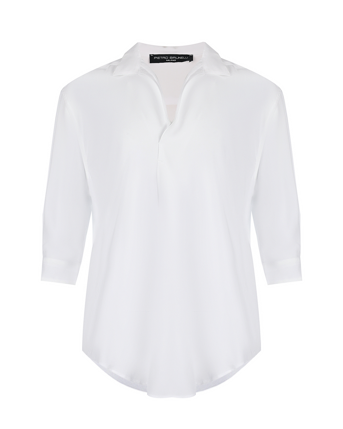 Белая рубашка с рукавами 3/4 Pietro Brunelli, размер 42, цвет белый