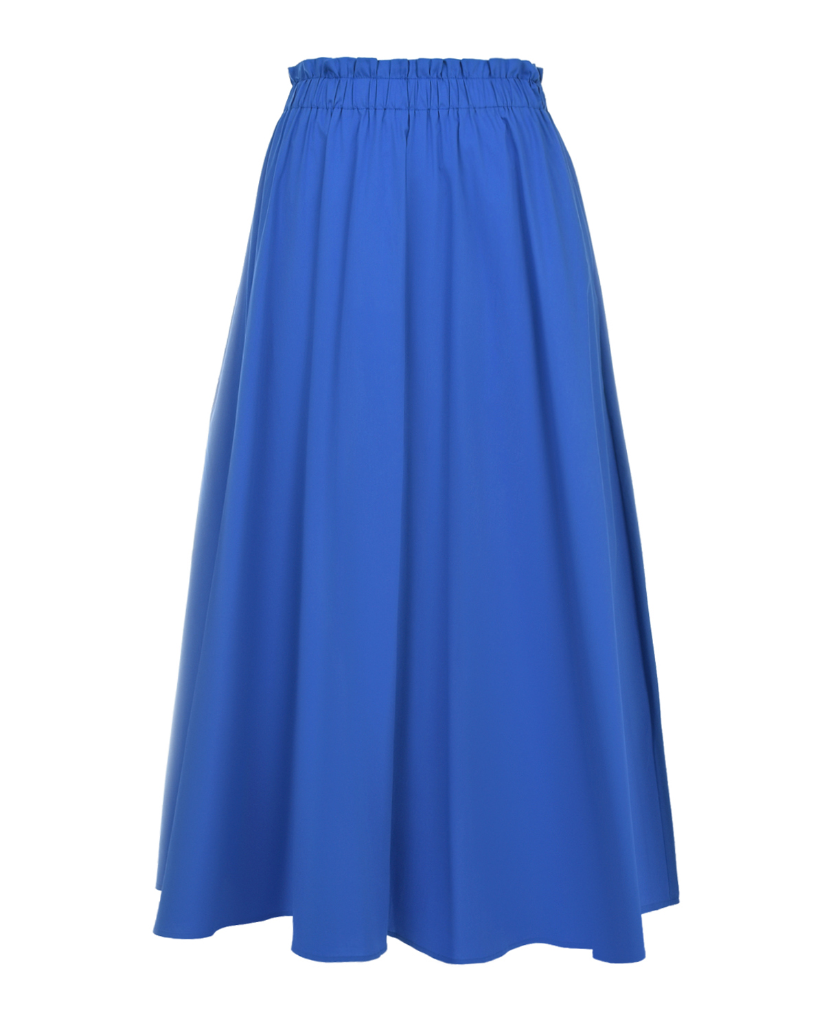 Синяя юбка с поясом на резинке Pietro Brunelli синяя юбка мини в складку с принтом в клетку для девочки gsk017549 14 164