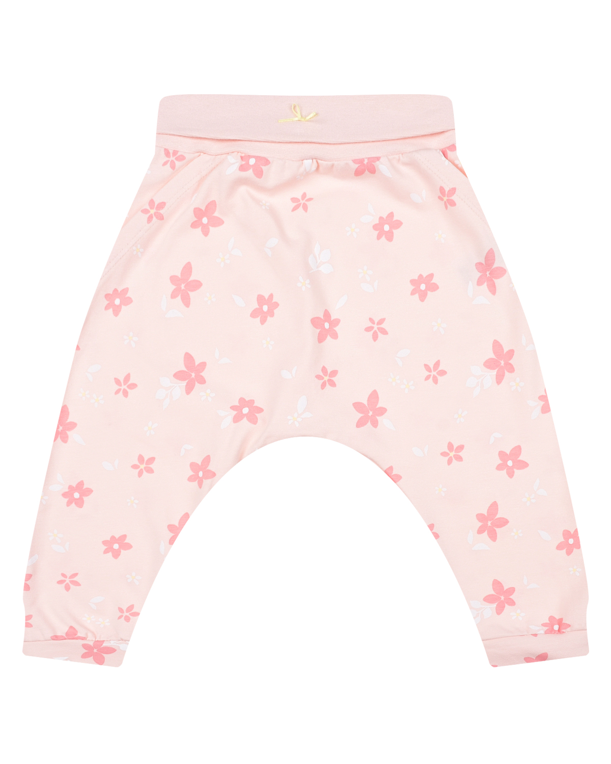 Розовые спортивные брюки в цветочек Sanetta fiftyseven персиковые спортивные брюки с принтом в полоску sanetta fiftyseven детские