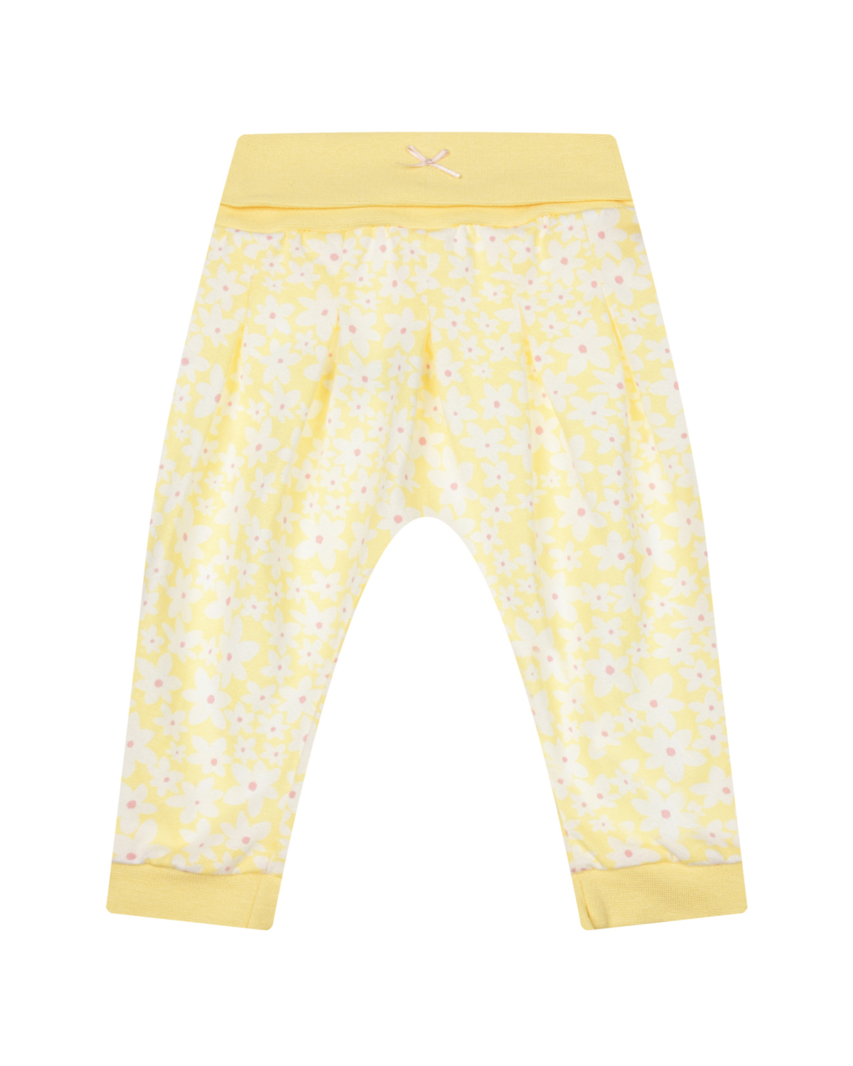 Желтые спортивные брюки с цветочным принтом Sanetta fiftyseven желтые спортивные брюки с лого moschino