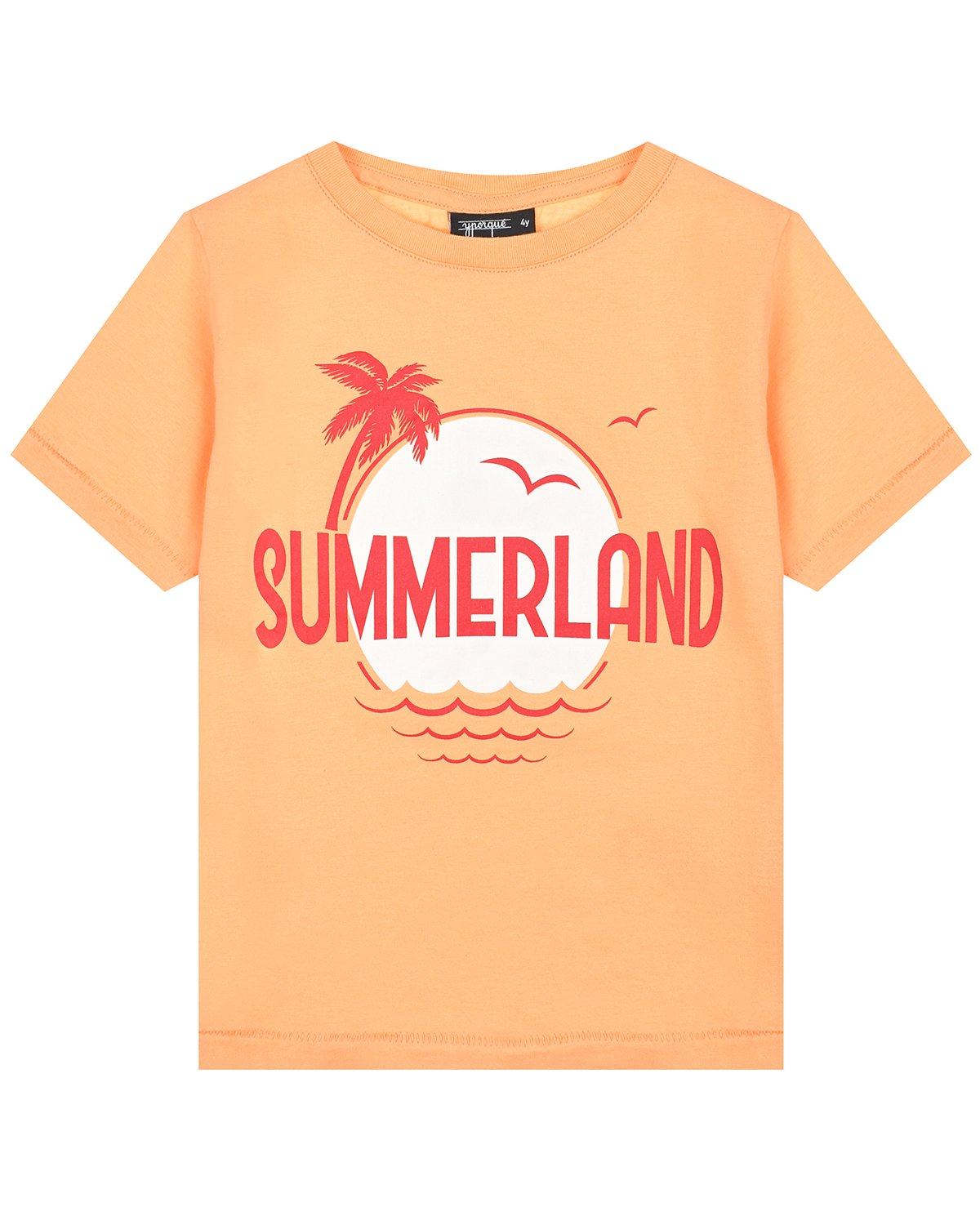 Оранжевая футболка с принтом "SUMMERLAND" Yporque, размер 140, цвет оранжевый - фото 1