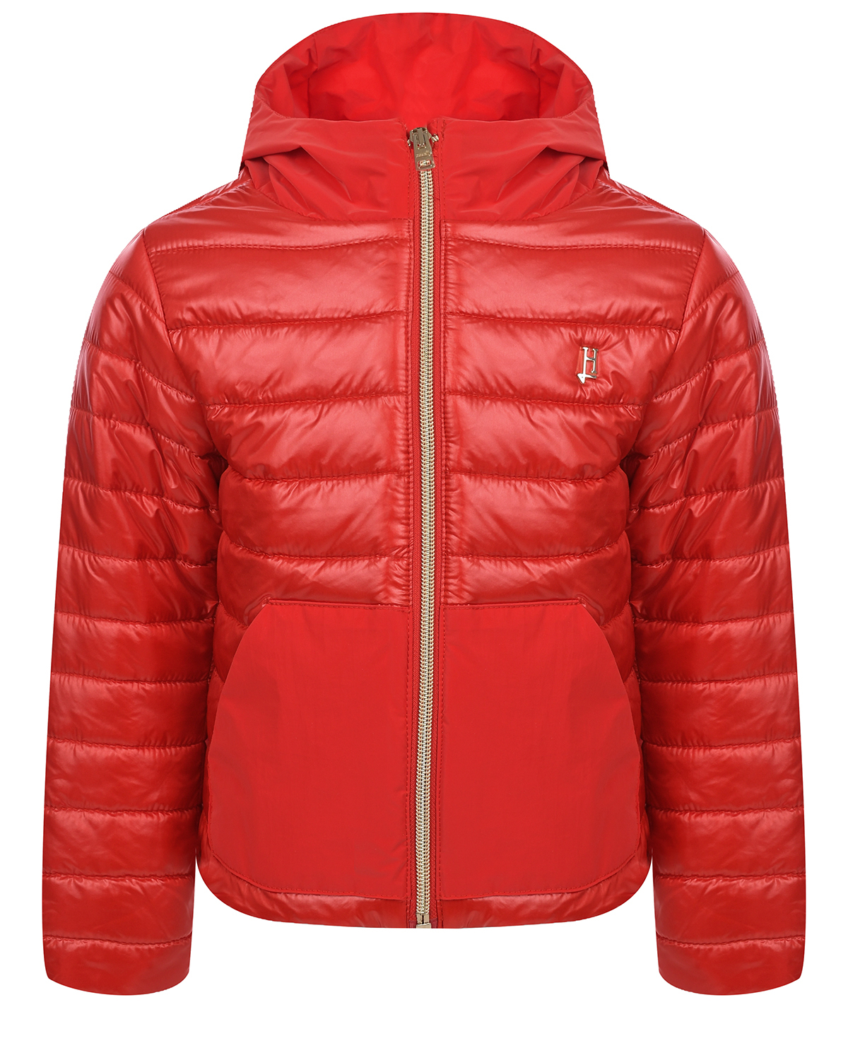 Красная стеганая куртка с капюшоном Herno темно синий полукомбинезон herno детское