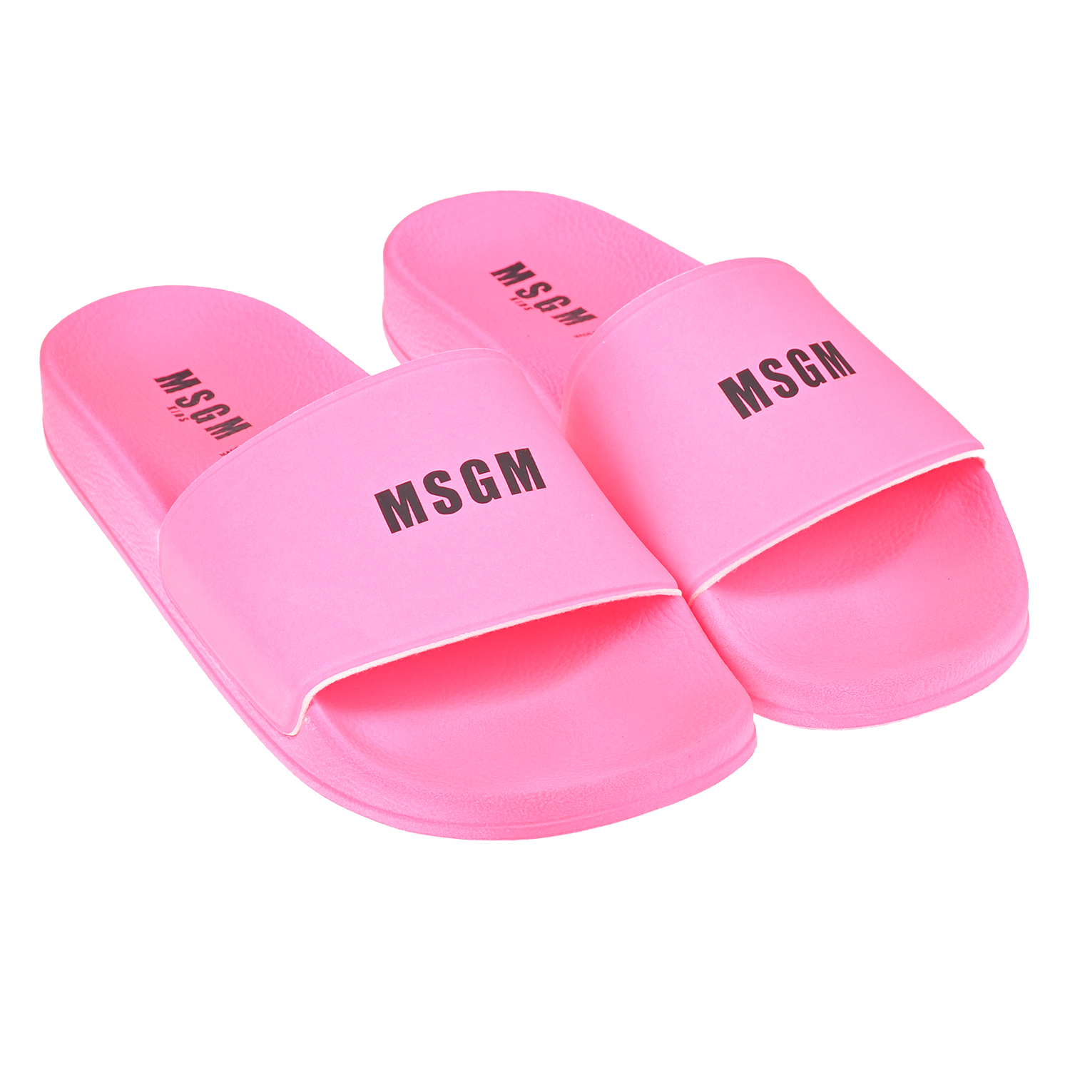 Розовые шлепки с лого MSGM, размер 36, цвет розовый