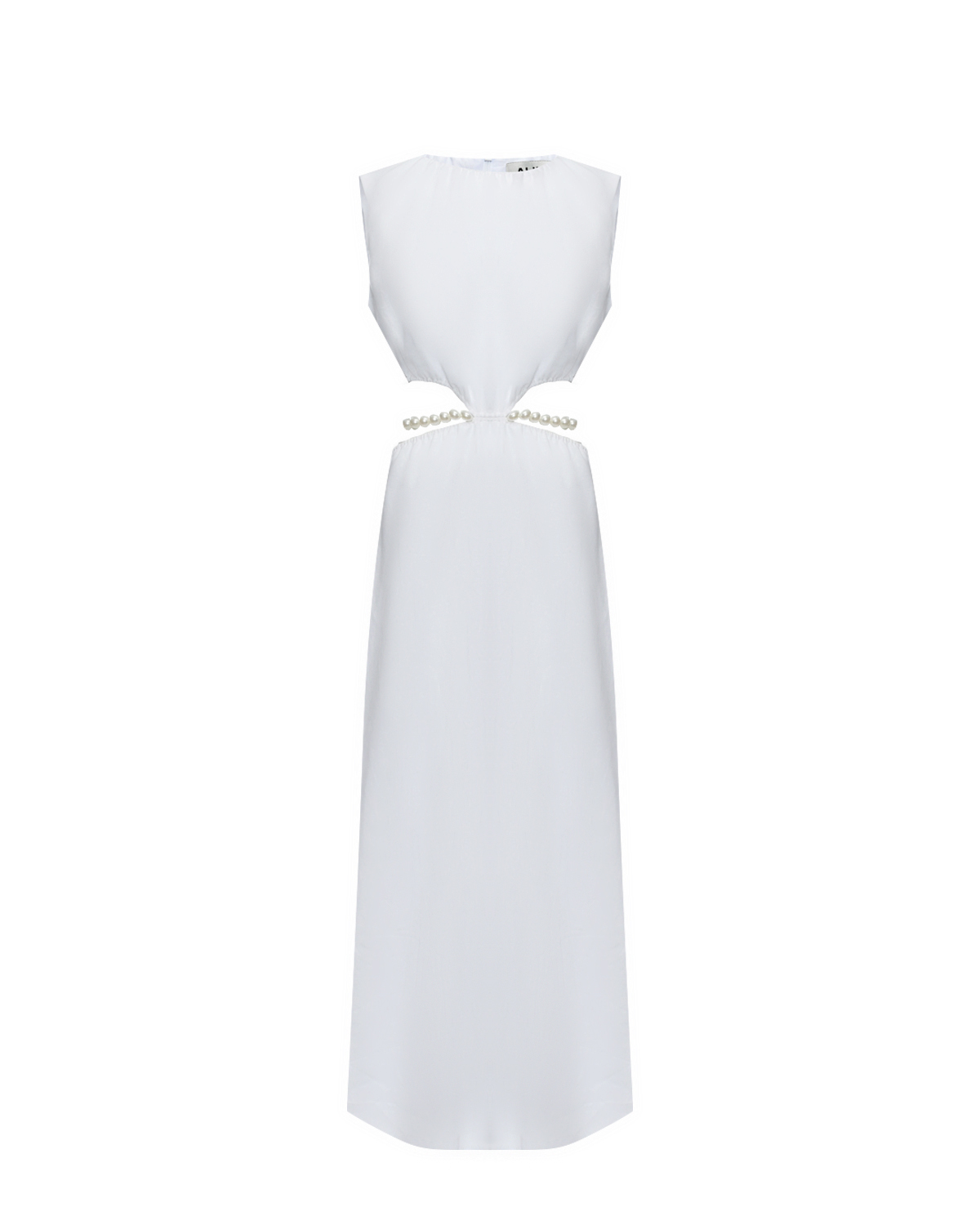 Платье с разрезами по бокам, белое ALINE