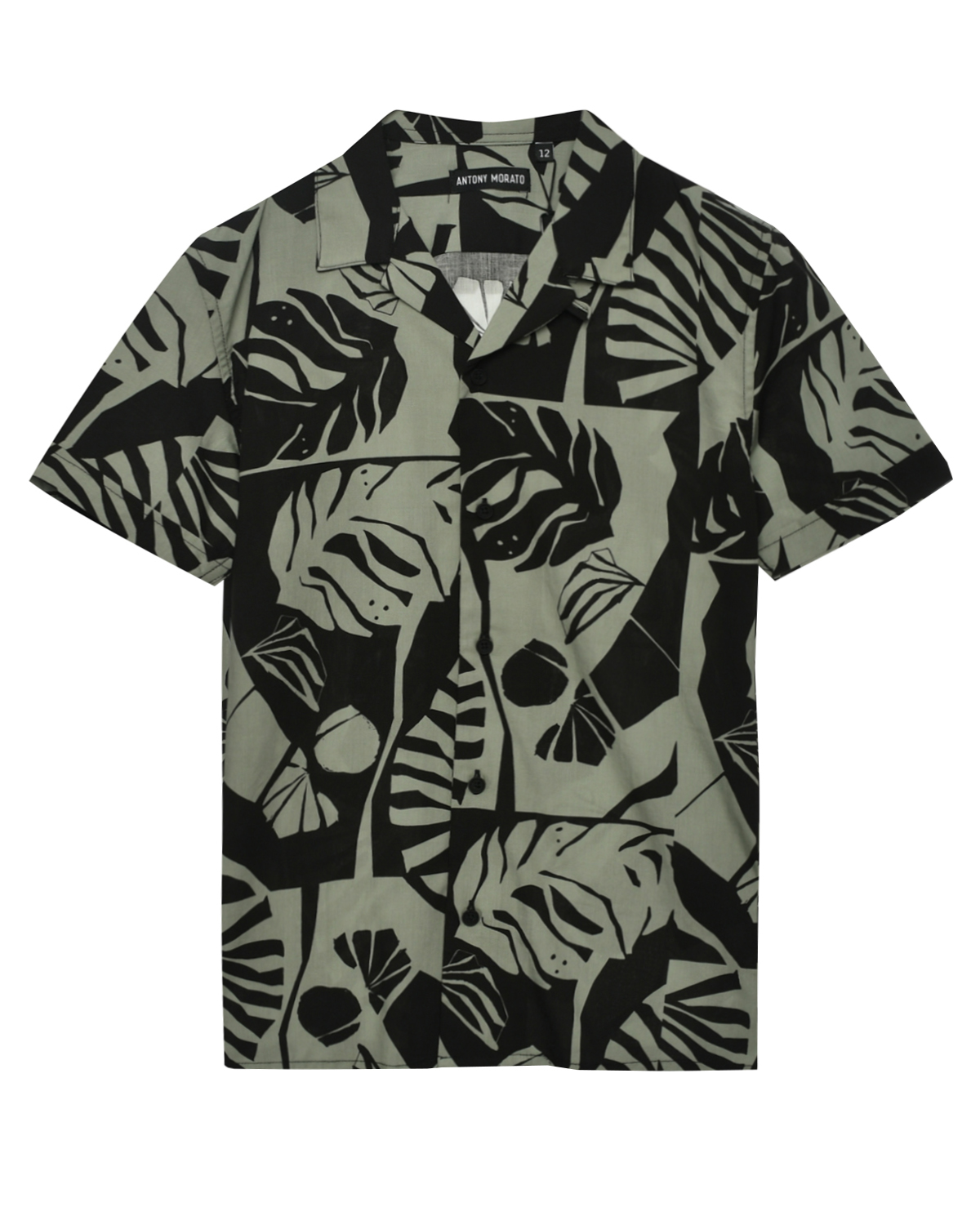 Рубашка со сплошным принтом "Листья" Antony Morato, размер 152, цвет мультиколор - фото 1