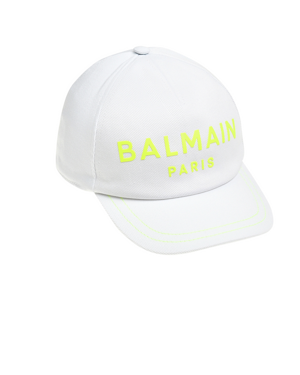 Бейсболка с лого, белая Balmain, размер 3, цвет белый