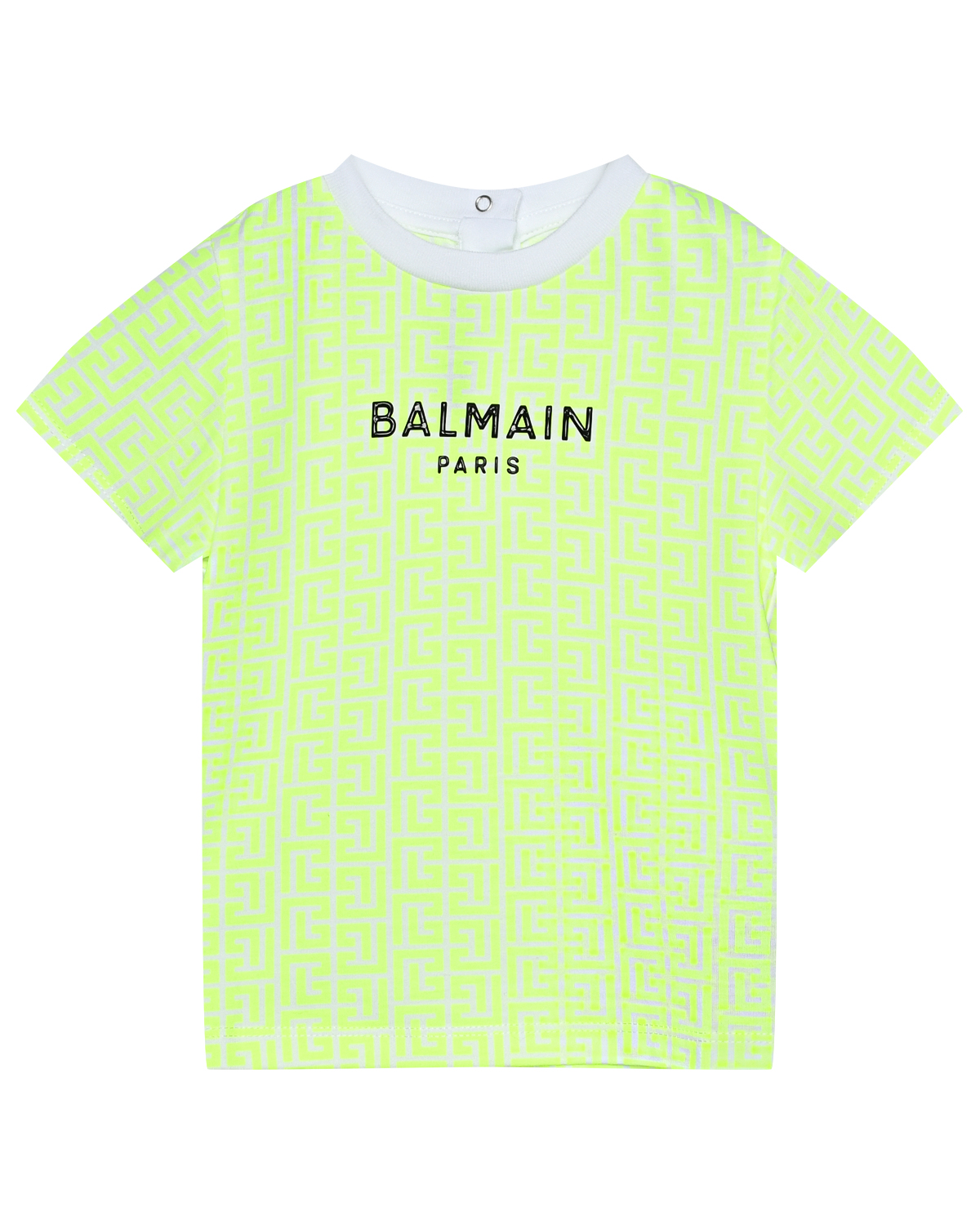Футболка со сплошным лого Balmain, размер 98, цвет нет цвета