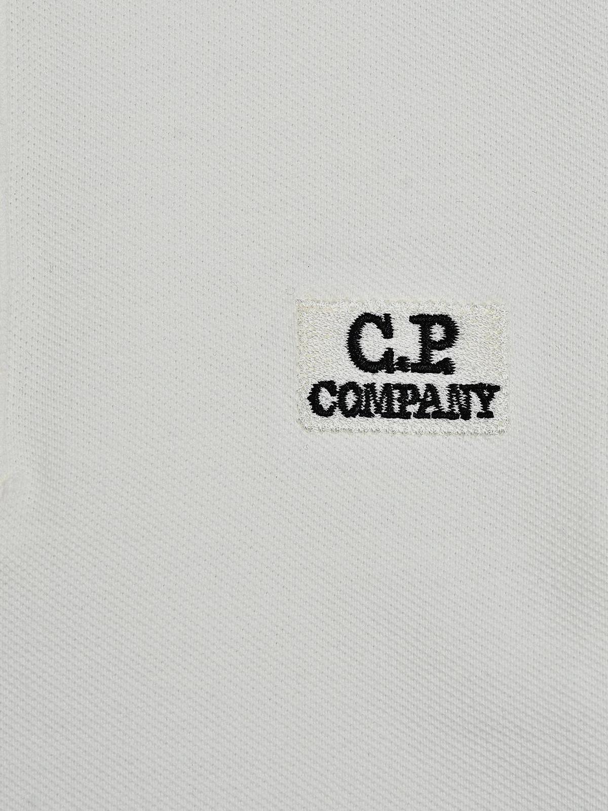 Футболка-поло, белая CP Company Вид№3