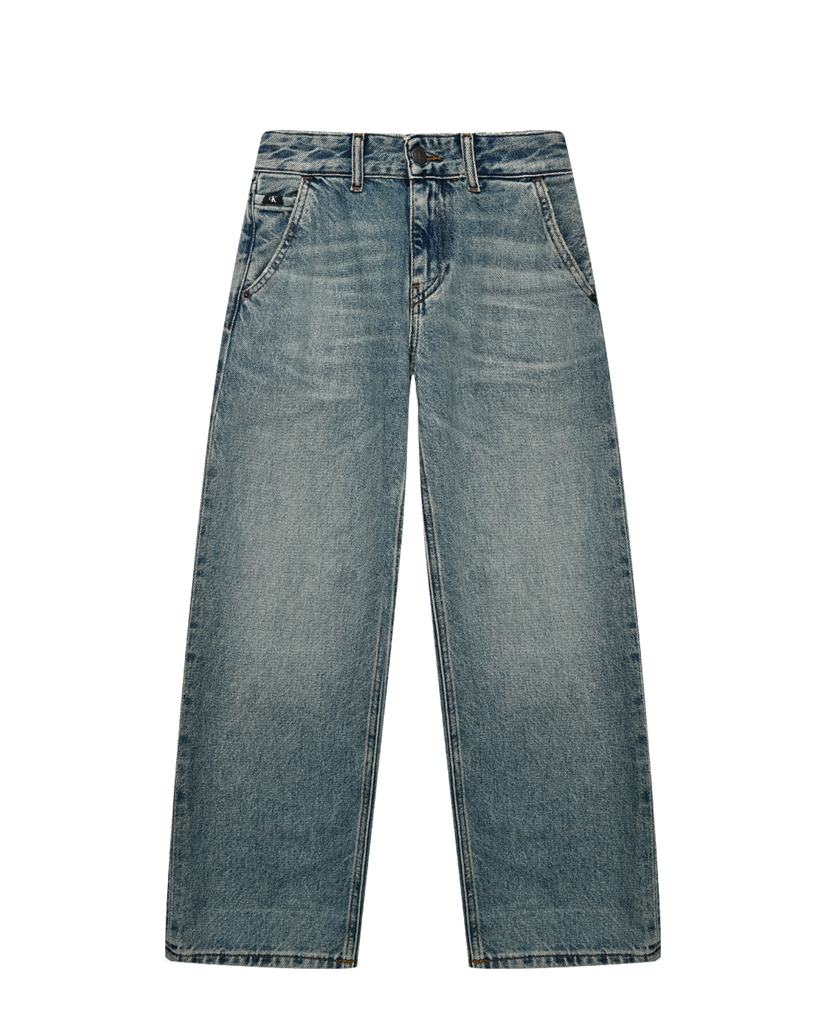 Джинсы с косыми карманами Calvin Klein, размер 176, цвет голубой