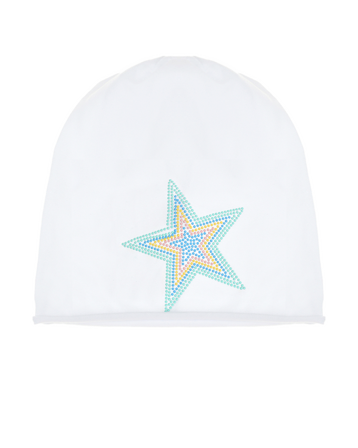 Трикотажная шапка с декором "звезда" Catya, размер 49, цвет нет цвета