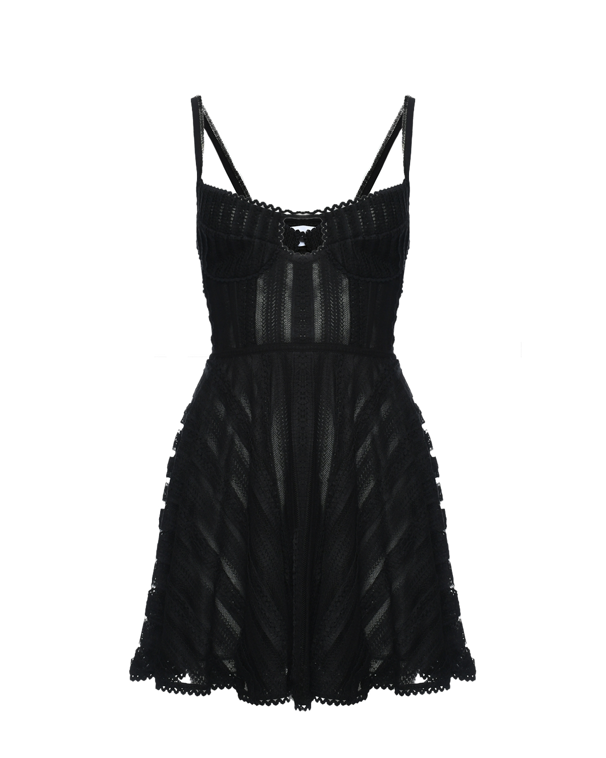 Мини-платье, черное Charo Ruiz, размер 40, цвет черный - фото 1