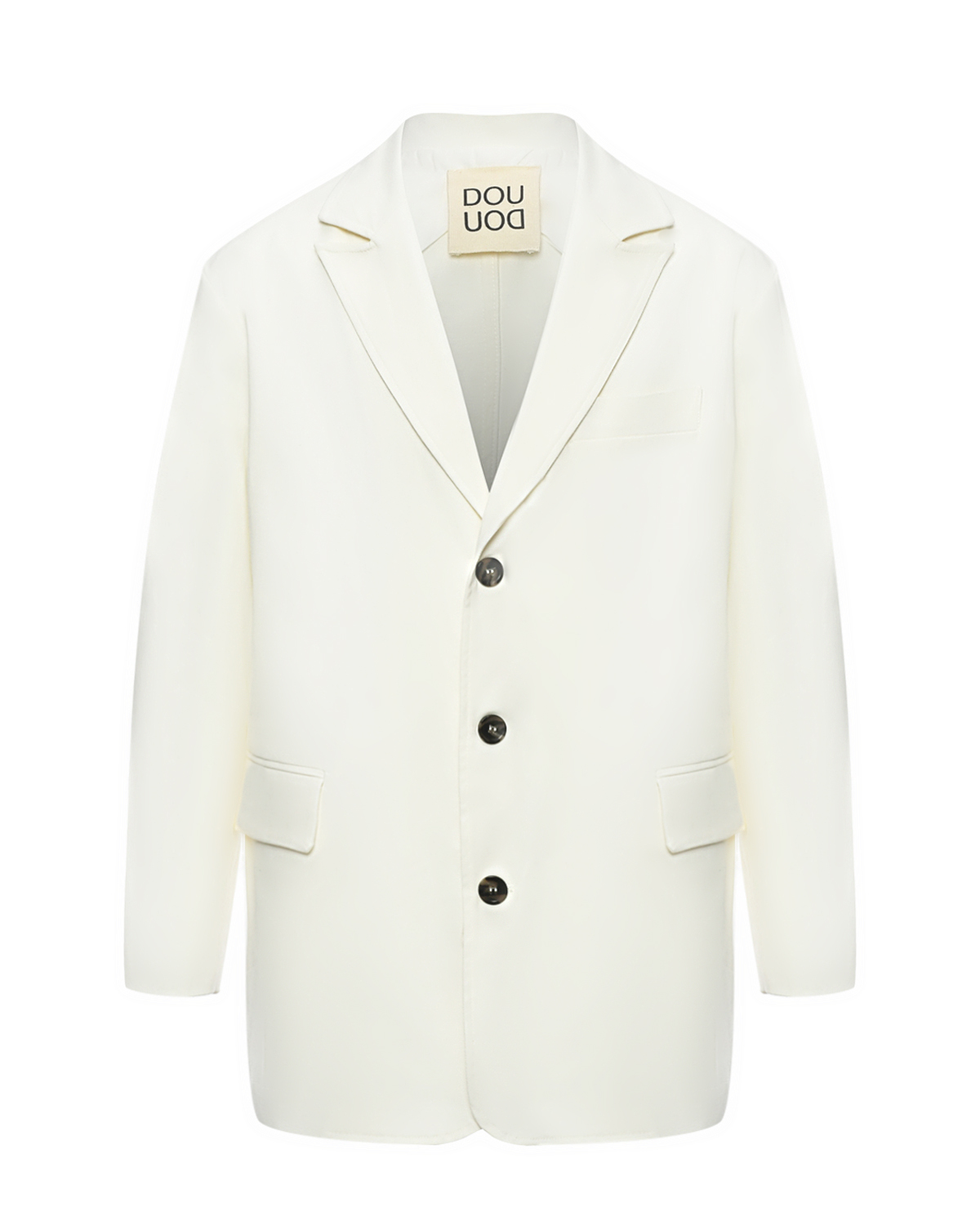 Однобортный пиджак, белый DOUUOD пиджак оверсайз белый glvr m