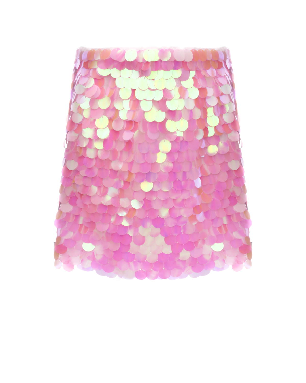 Юбка мини розовая, сплошные крупные пайетки DOUUOD гавайская юбка 40 см двух ная голубо розовая