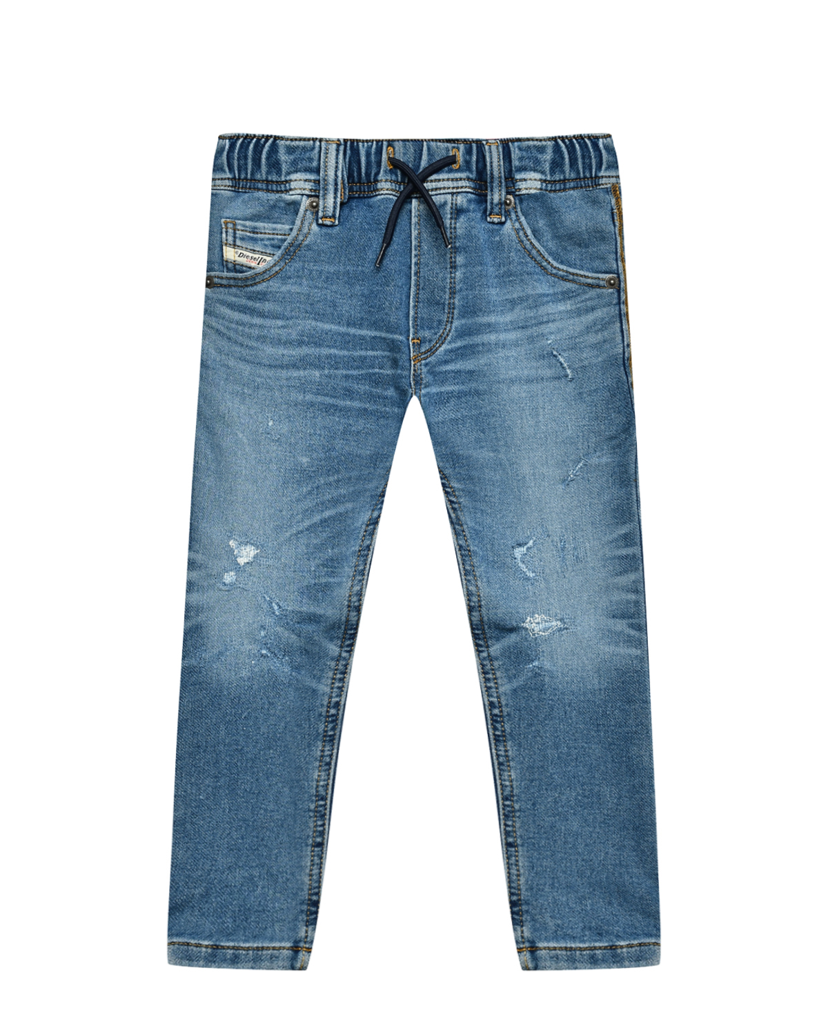 Рваные джинсы на шнурке Diesel, размер 140, цвет нет цвета