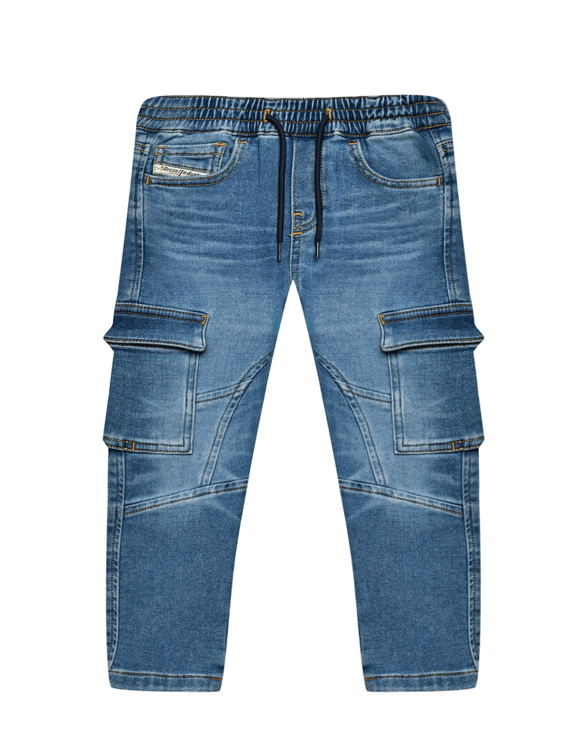 Джинсы на шнурке с накладными карманами Diesel джинсы с карманами карго голубые diesel
