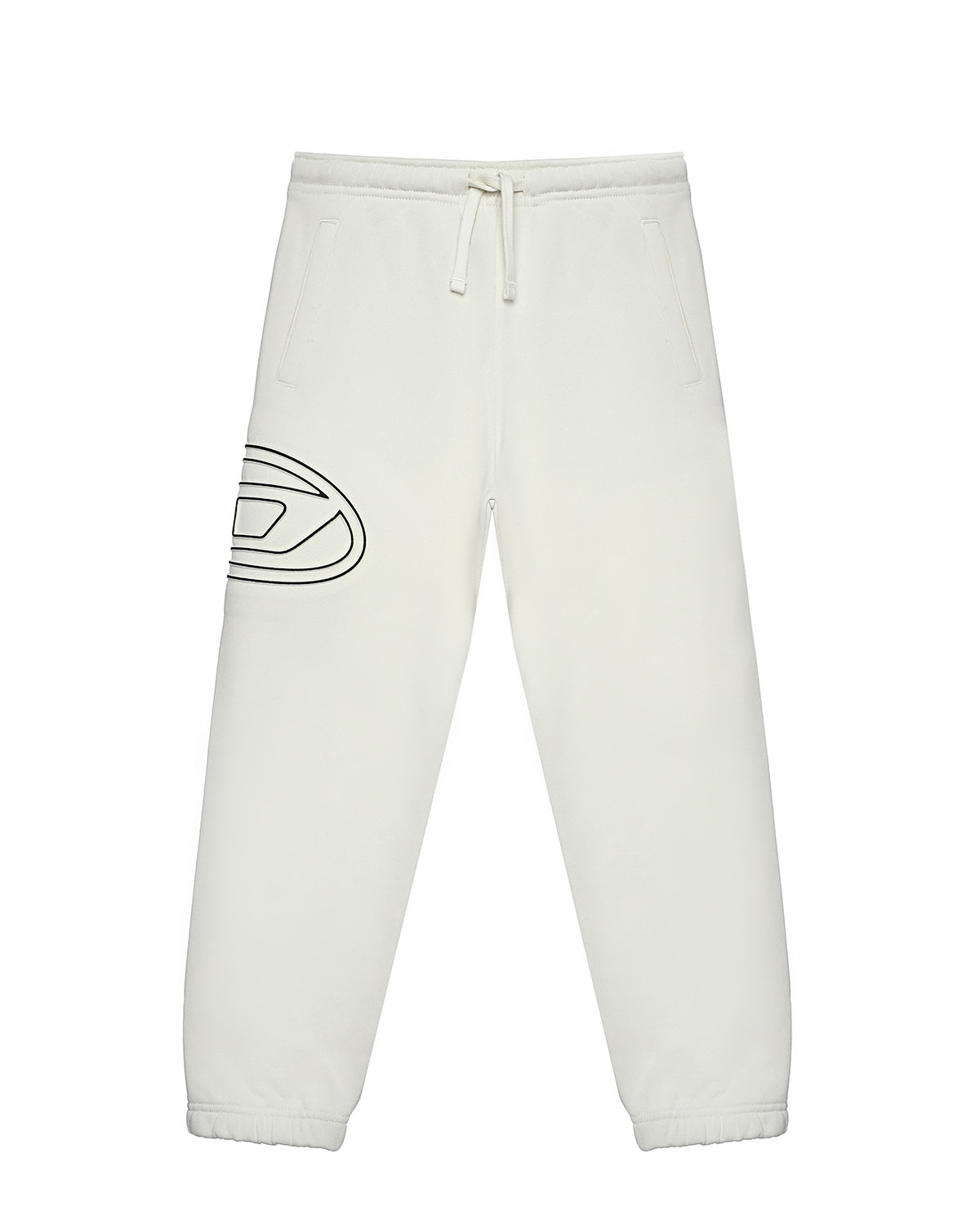 Трикотажные спортивные брюки, белые Diesel, размер 176, цвет нет цвета