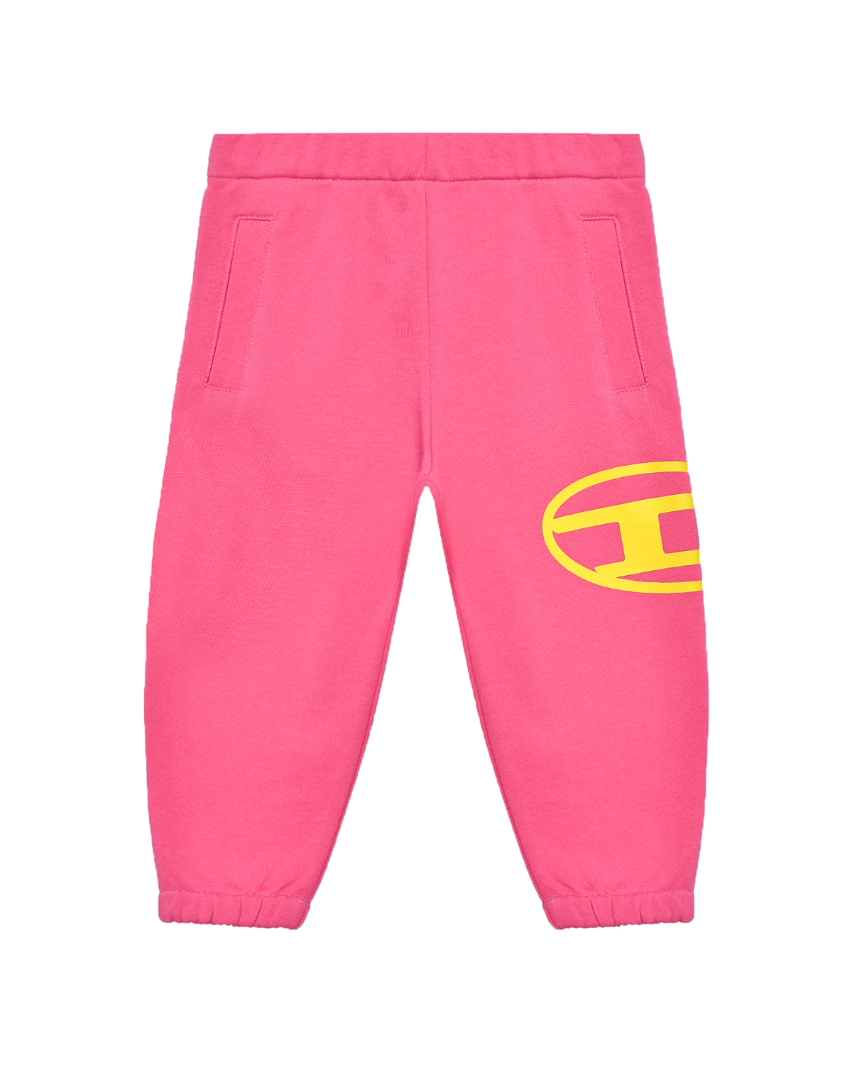 Спортивные брюки с поясом на резинке, розовые Diesel спортивные брюки с поясом на кулиске салатовые diesel