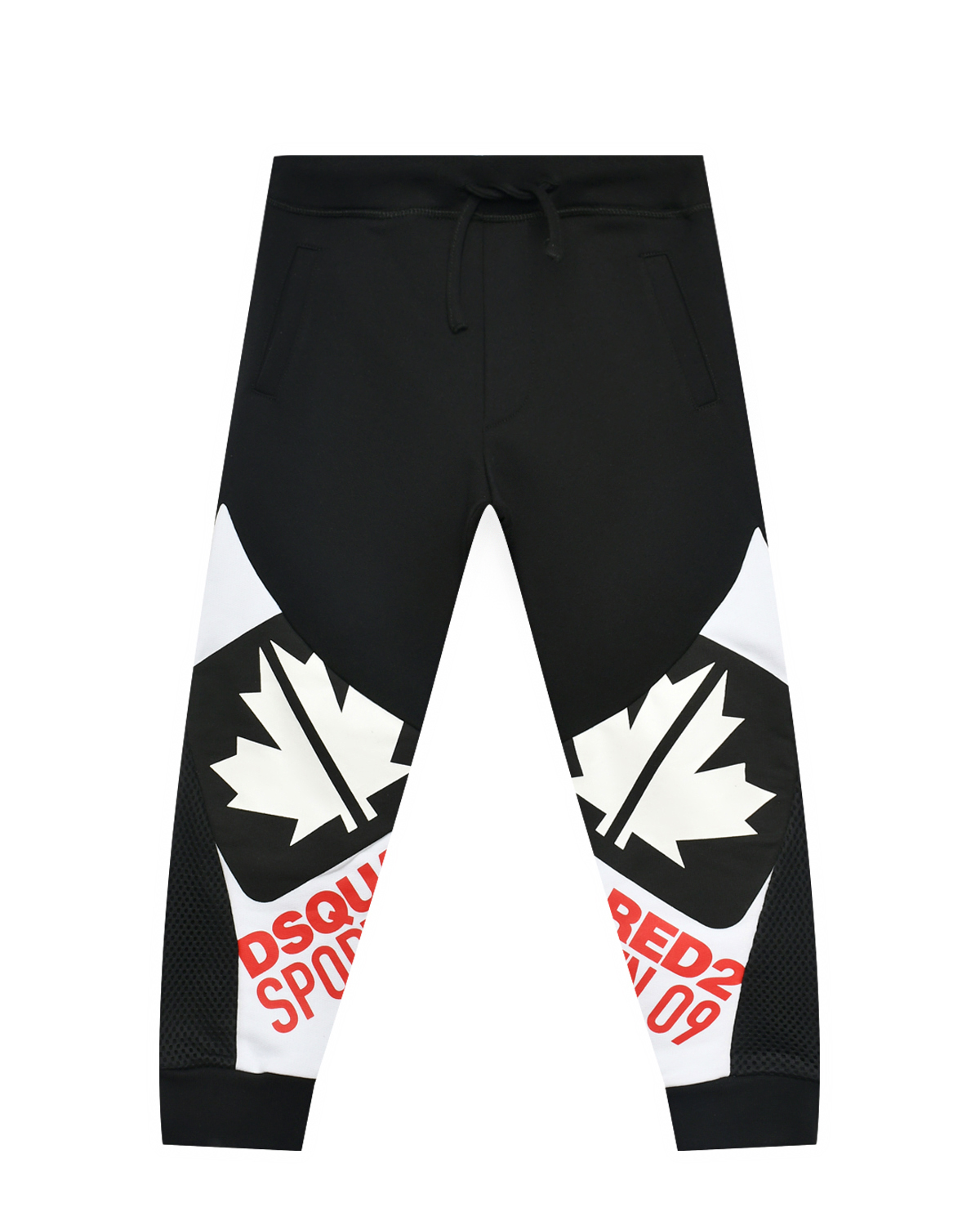 Спортивные брюки с лого, черные Dsquared2, размер 152, цвет черный