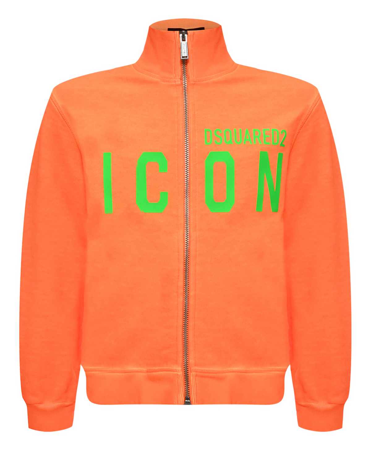 Куртка спортивная оранжевая с зеленым лого Dsquared2, размер 164, цвет нет цвета