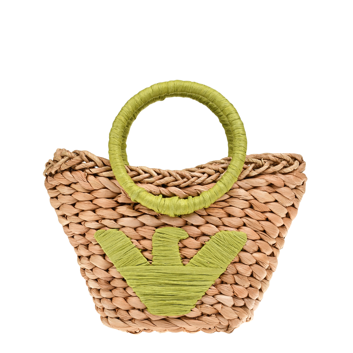 Соломенная сумка с лого Emporio Armani, размер unica, цвет мультиколор - фото 1