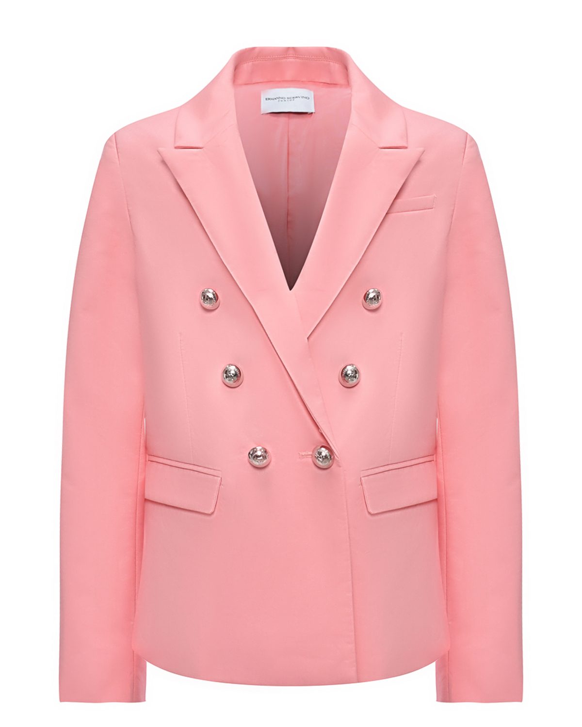 Двубортный пиджак, розовый Ermanno Scervino пиджак двубортный на пуговицах с лацканами синий button blue teens line 164 84 69 xs