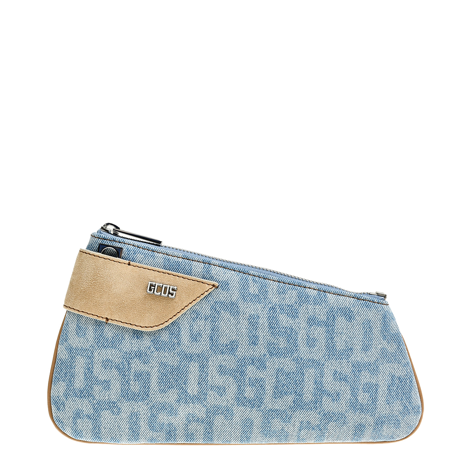 Джинсовая сумка со сплошным лого, голубая GCDS, размер unica, цвет голубой