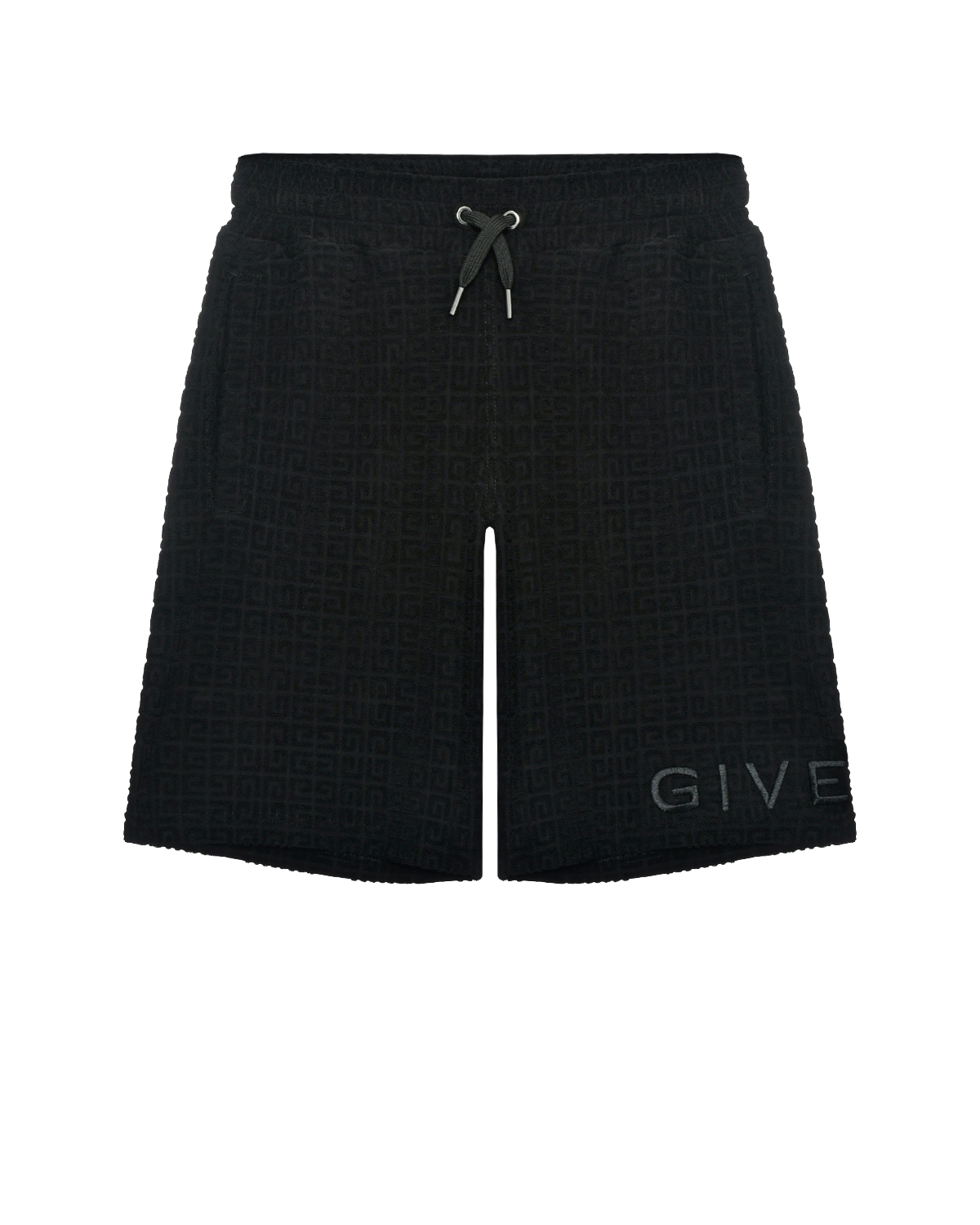 Бермуды велюровые со сплошным лого Givenchy, размер 152, цвет нет цвета - фото 1