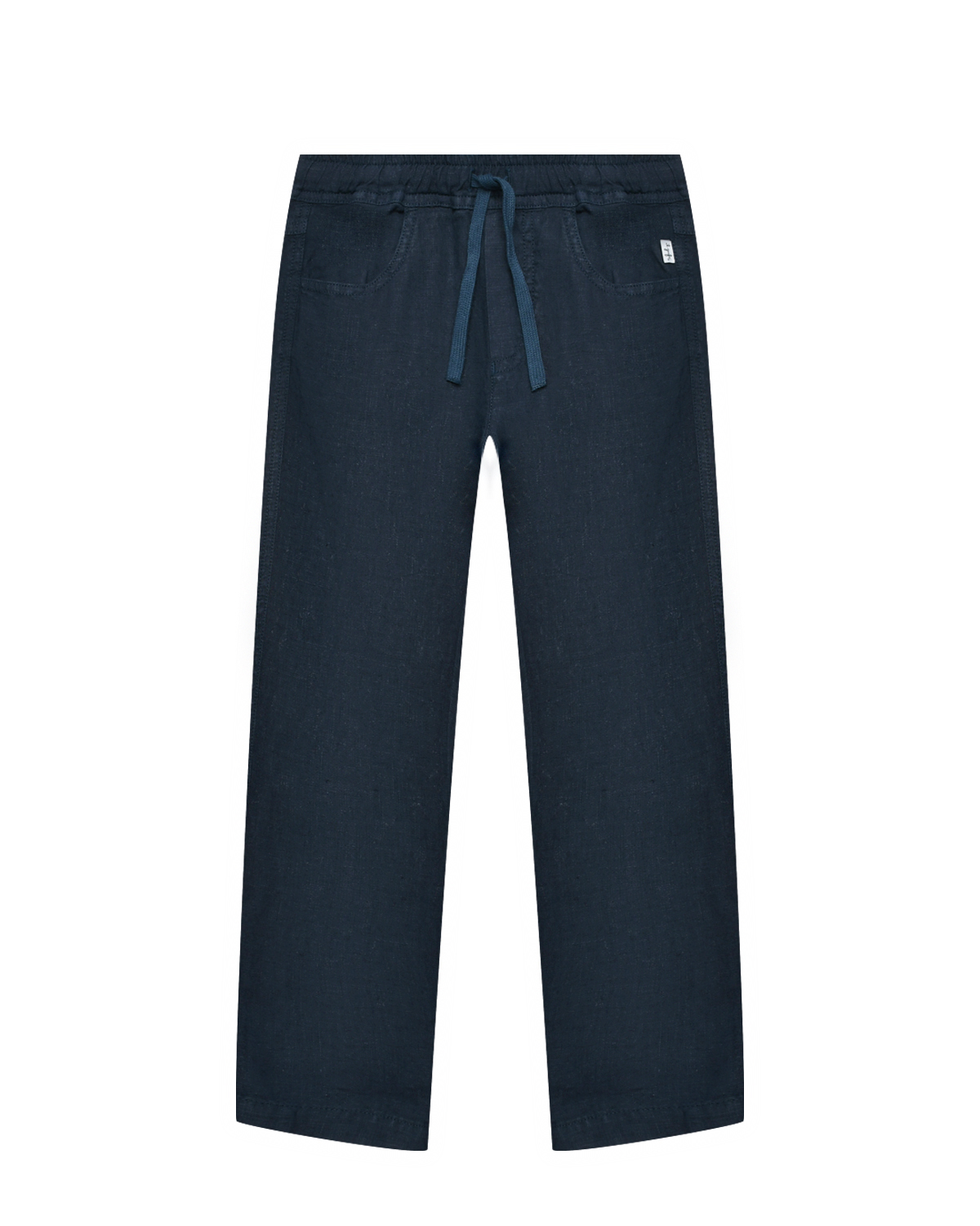 Льняные брюки, синие IL Gufo, размер 140, цвет синий