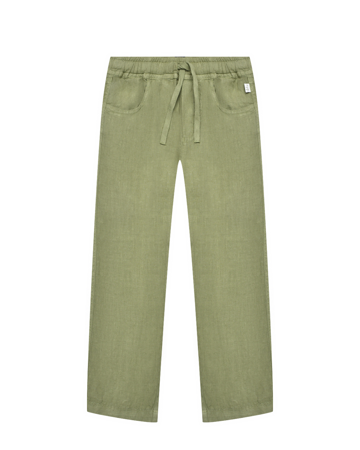 Льняные брюки цвета хаки IL Gufo, размер 128