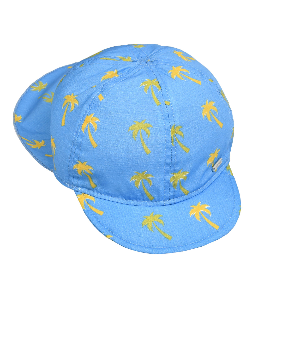 Кепка со сплошным принтом "Жёлтые пальмы" Il Trenino, размер 48, цвет голубой