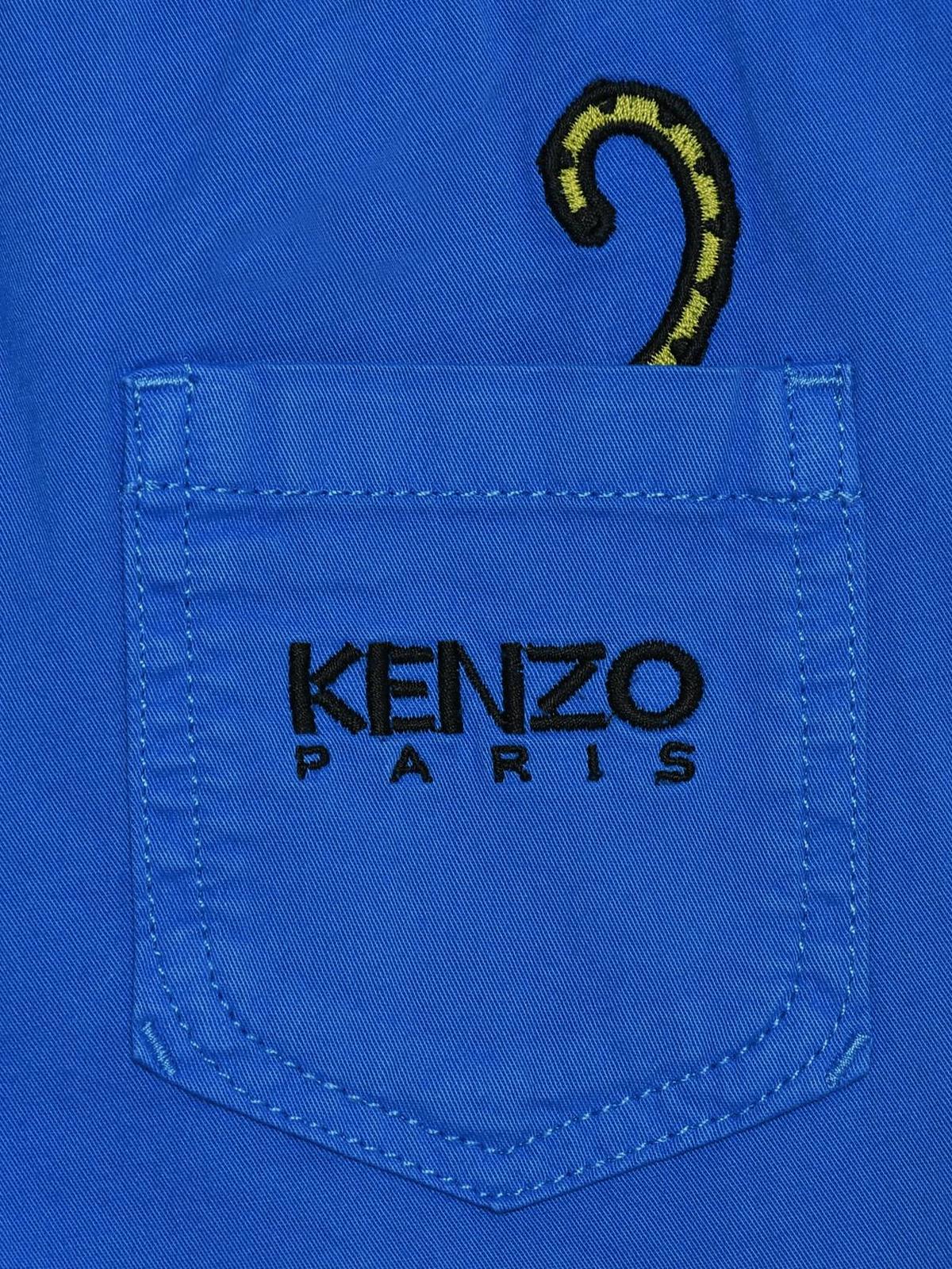 Бермуды с логотипом на заднем кармане, синие KENZO Вид№4