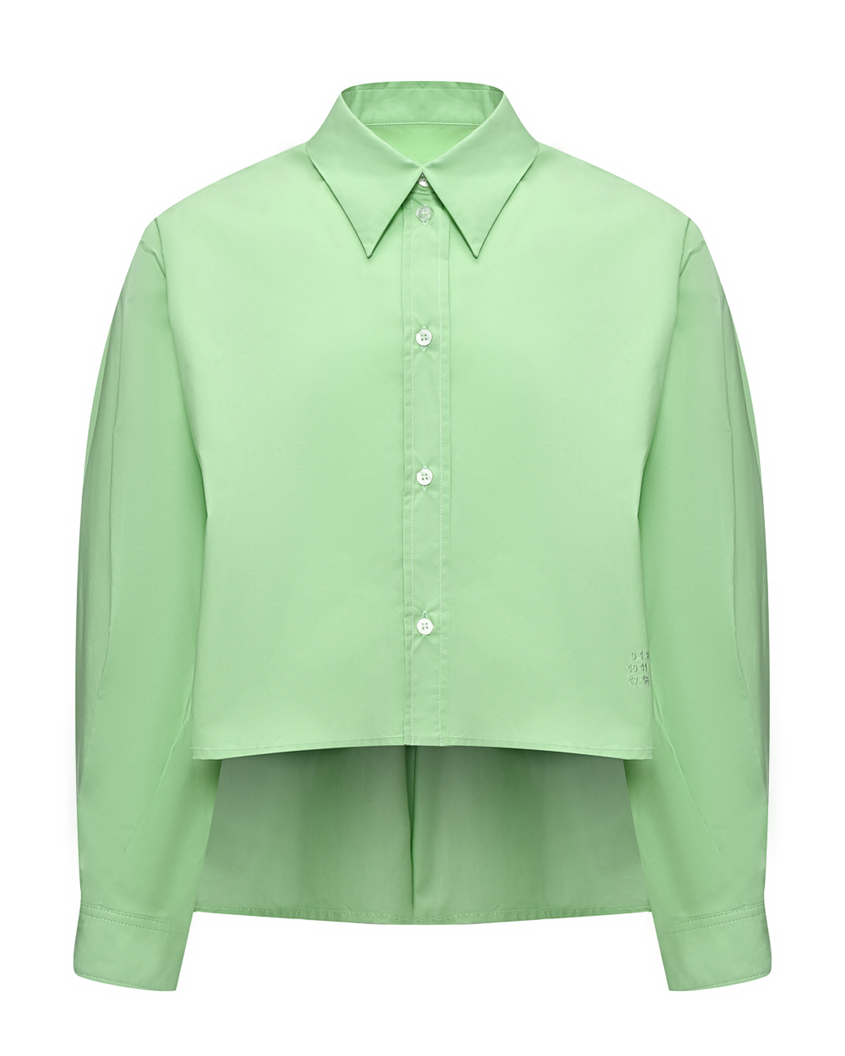 Асимметричная рубашка, зеленая MM6 Maison Margiela