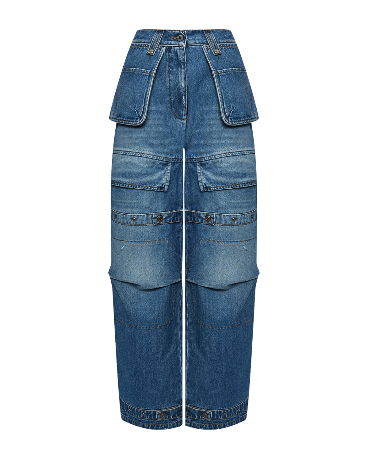 Джинсы с накладными карманами MSGM джинсы msgm