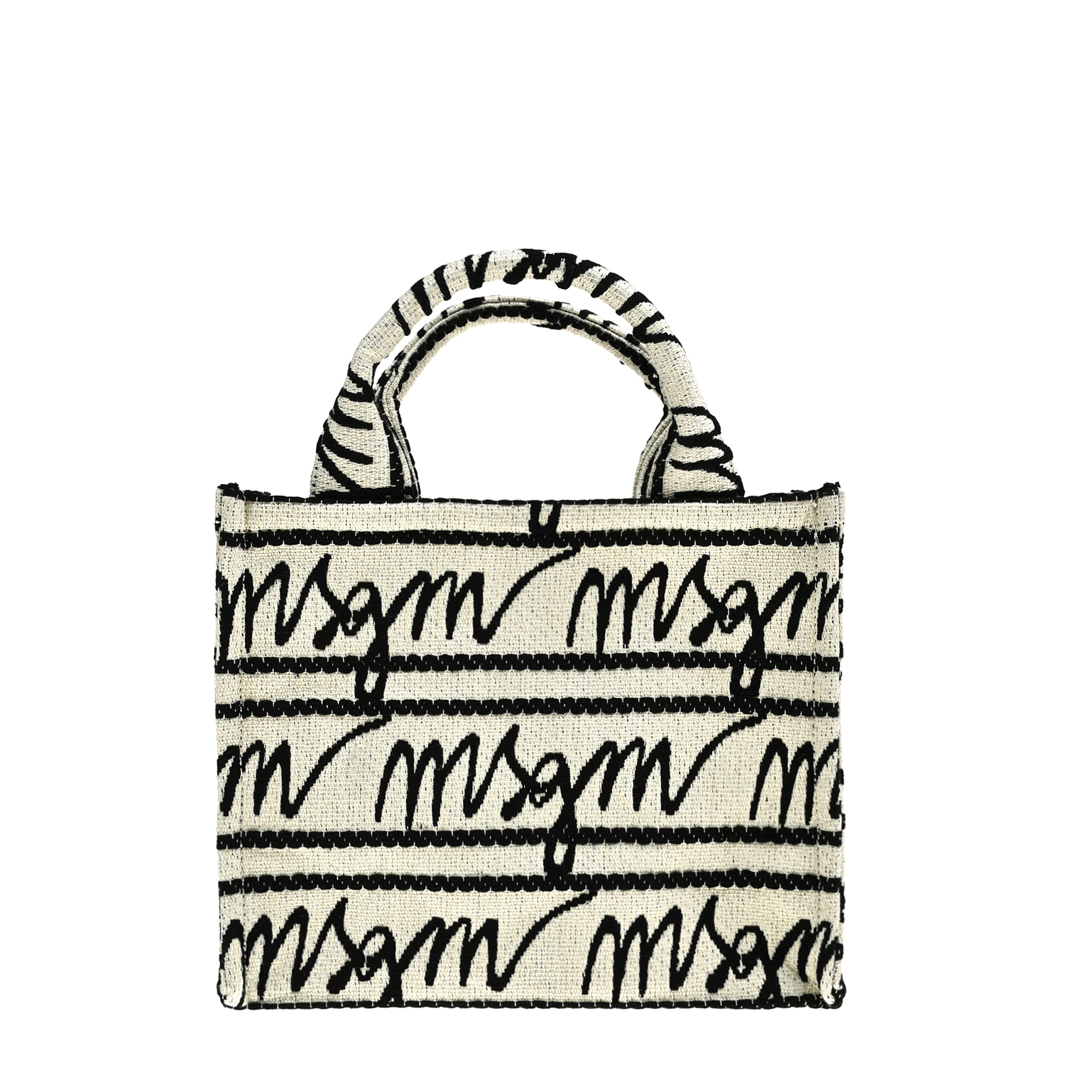 Сумка-шоппер мини со сплошным принтом бренда, белая MSGM lassig сумка мини мессенжер детство