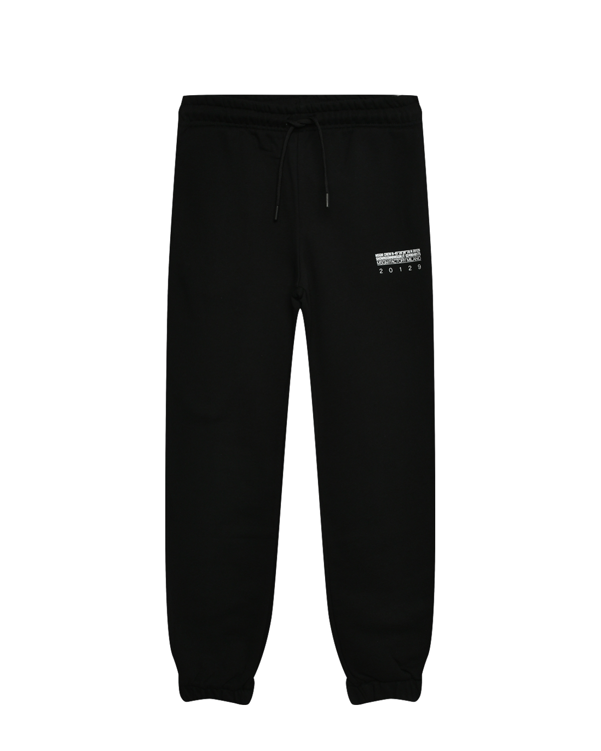 Спортивные брюки с поясом на резинке MSGM, размер 152, цвет черный