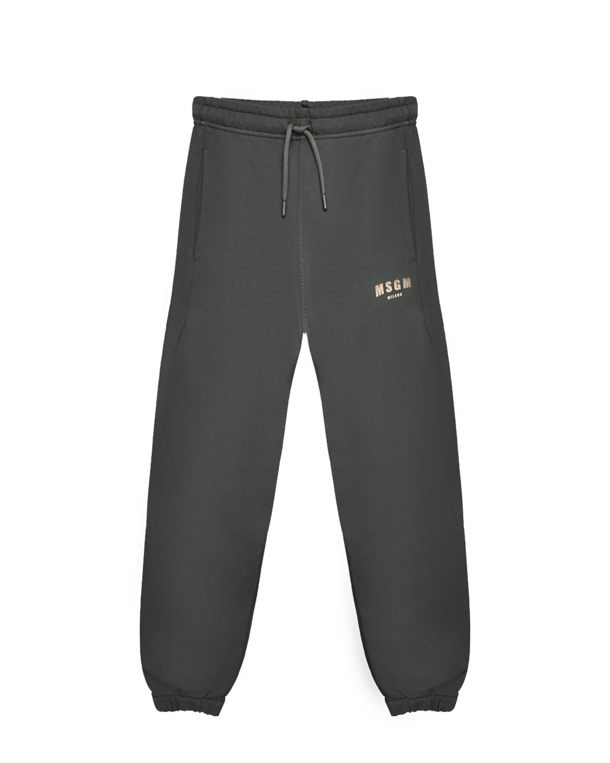 Брюки спортивные с логотипом, черные MSGM черные твиловые брюки с контрастной строчкой